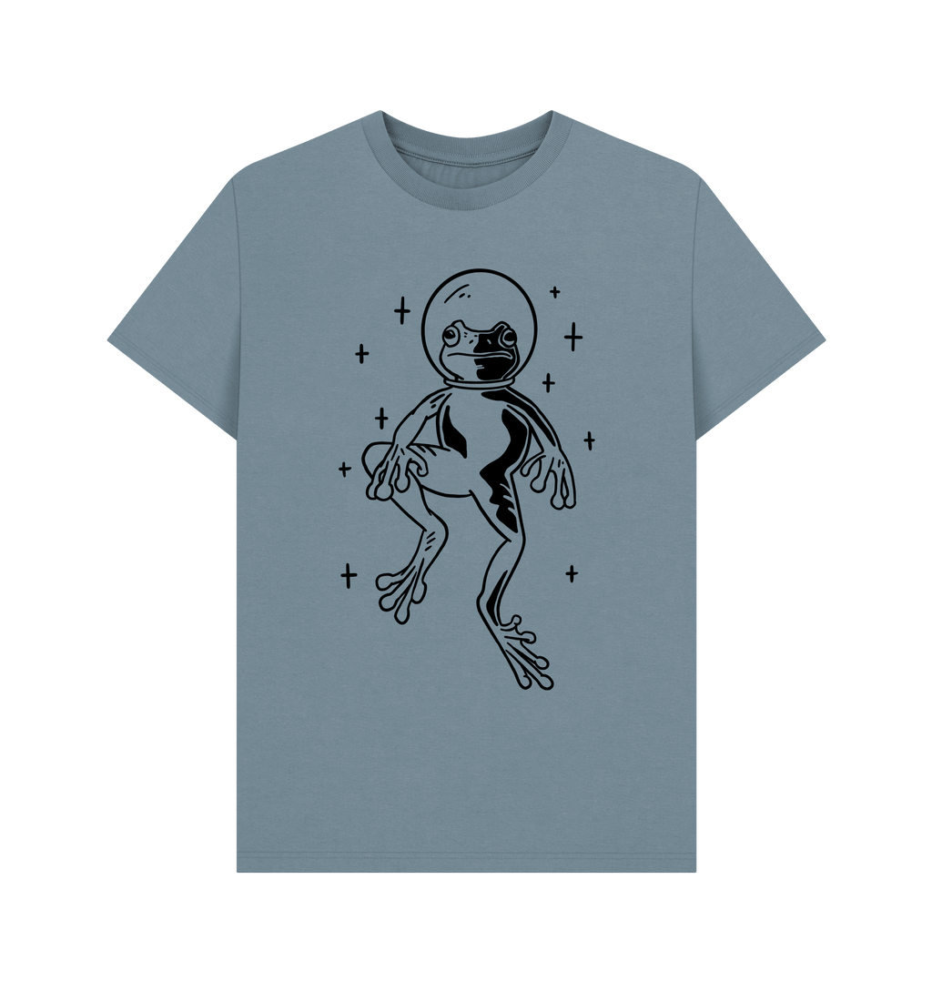 Stone Blue Printed T-shirt Front