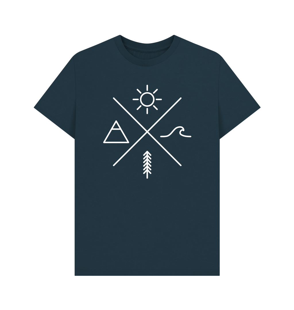 Denim Blue Printed T-shirt Front