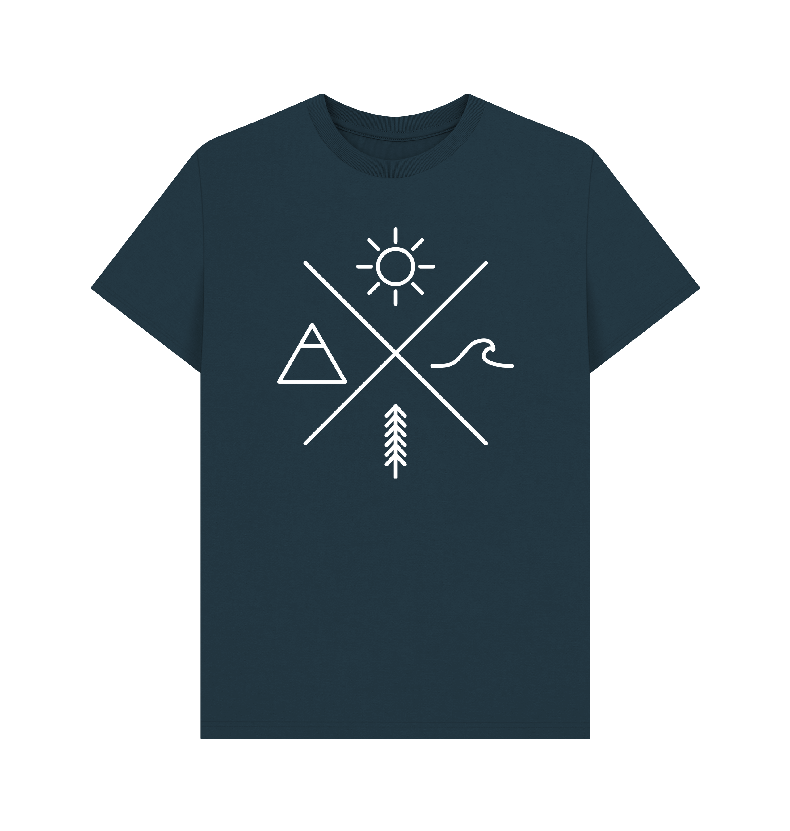 Denim Blue Printed T-shirt Front