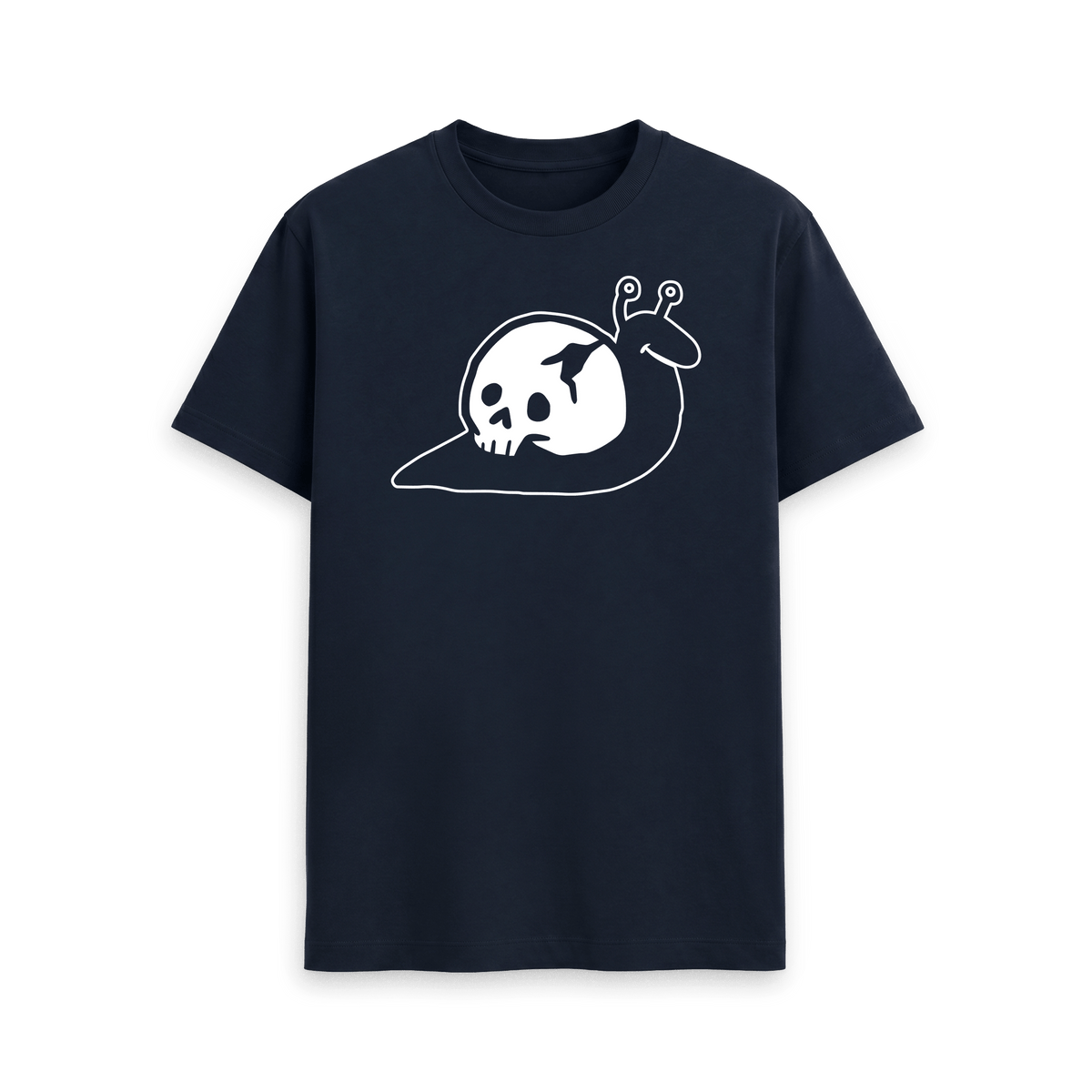 Navy Blue Printed T-shirt Front