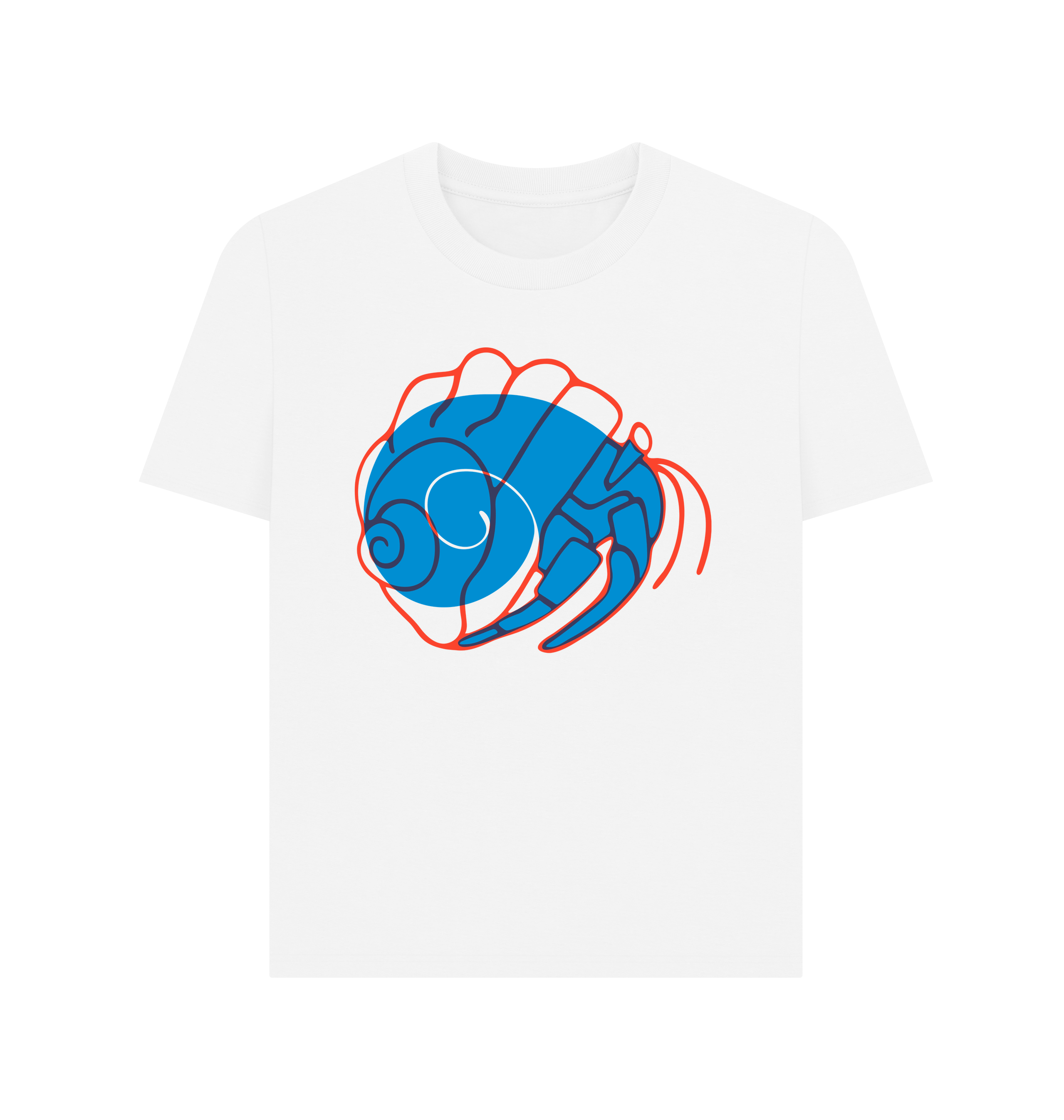 White Printed T-shirt Front