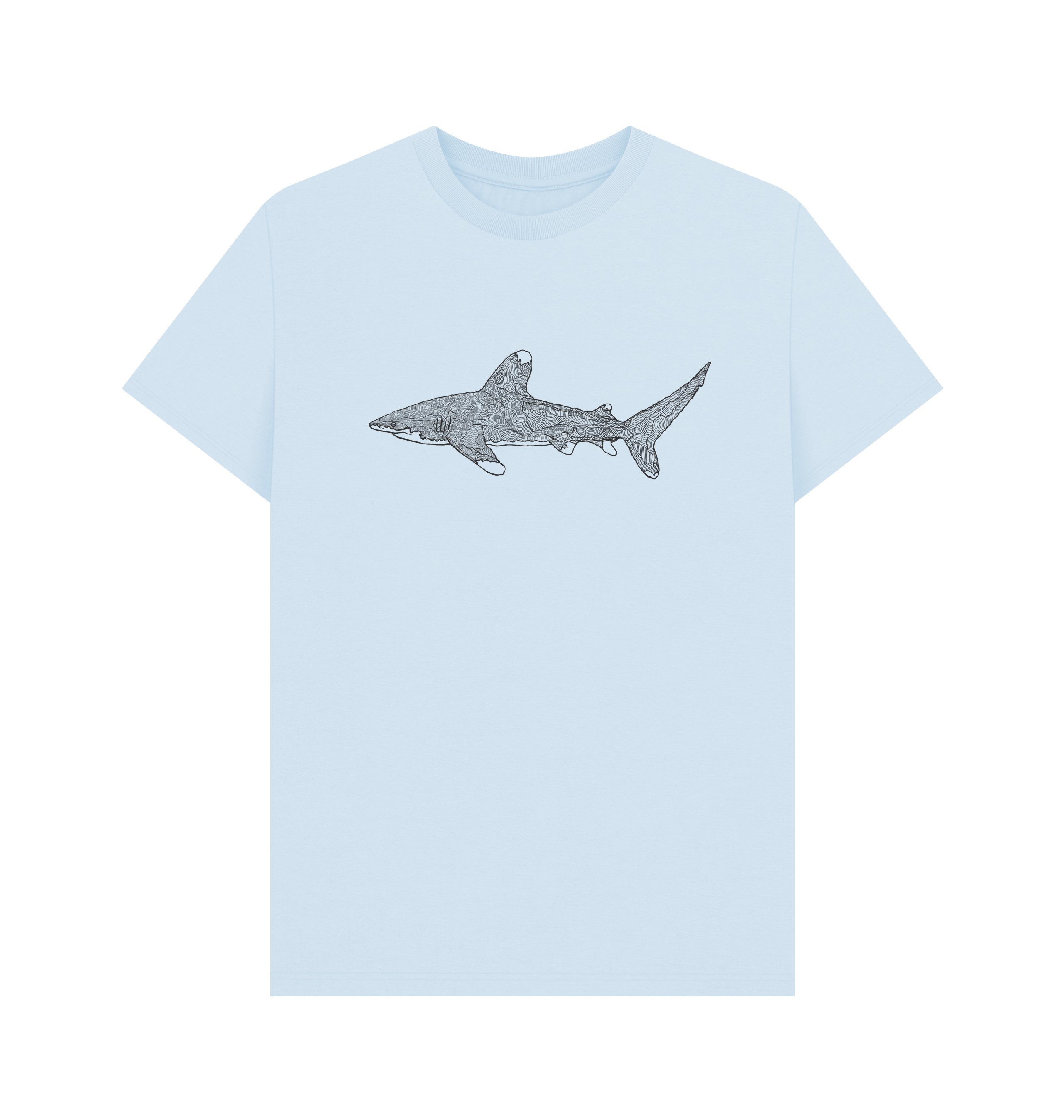 Sky Blue Printed T-shirt Front