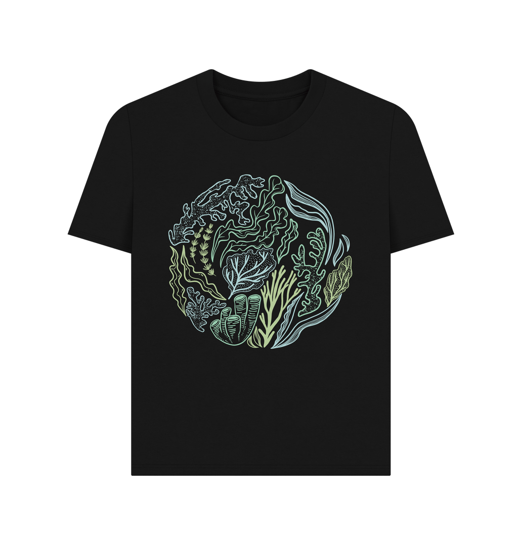 Black Printed T-shirt Front
