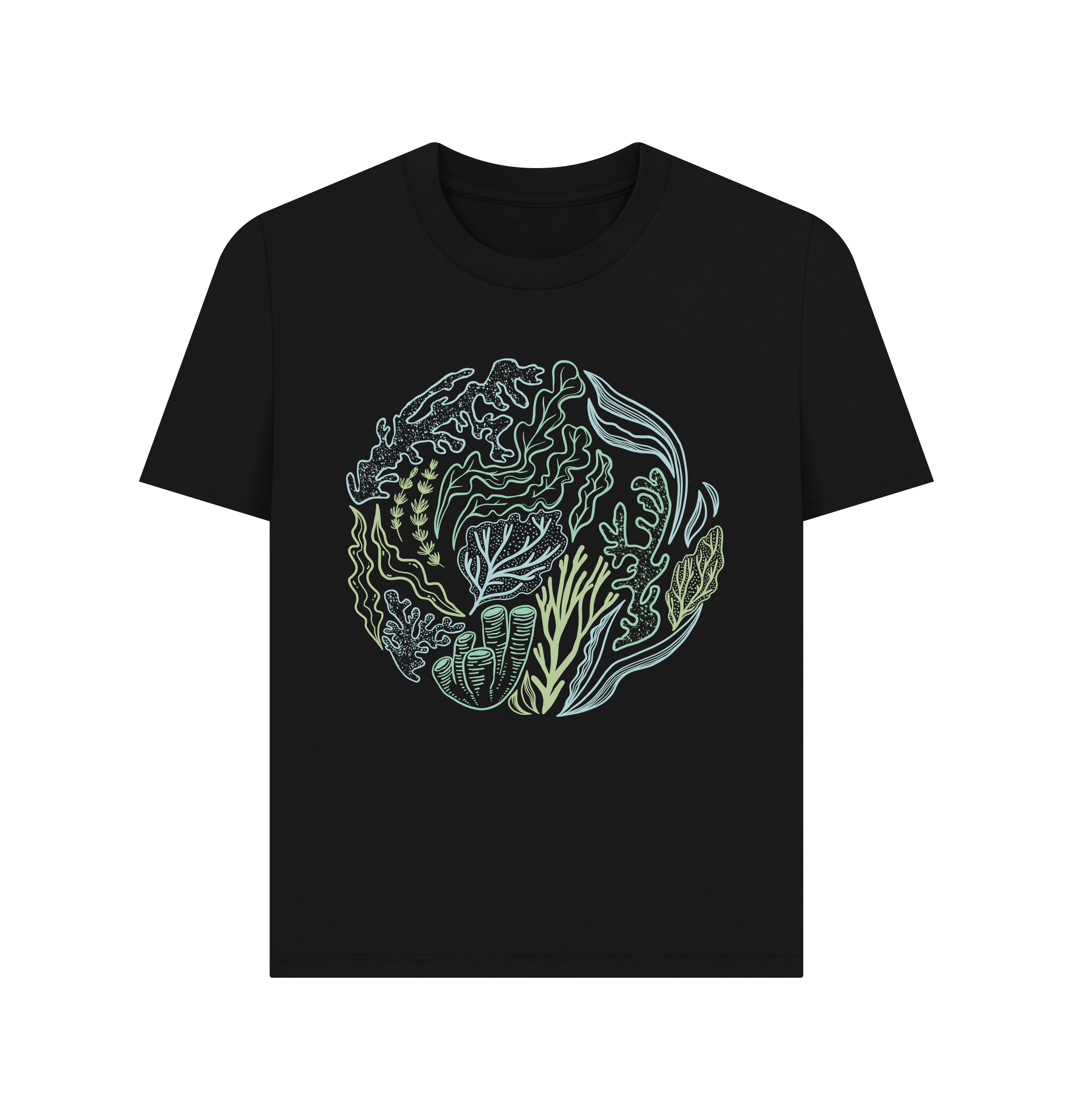 Black Printed T-shirt Front