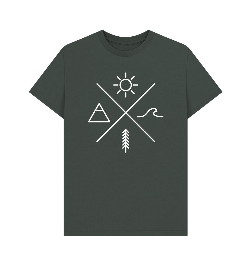 Dark Grey Printed T-shirt Front