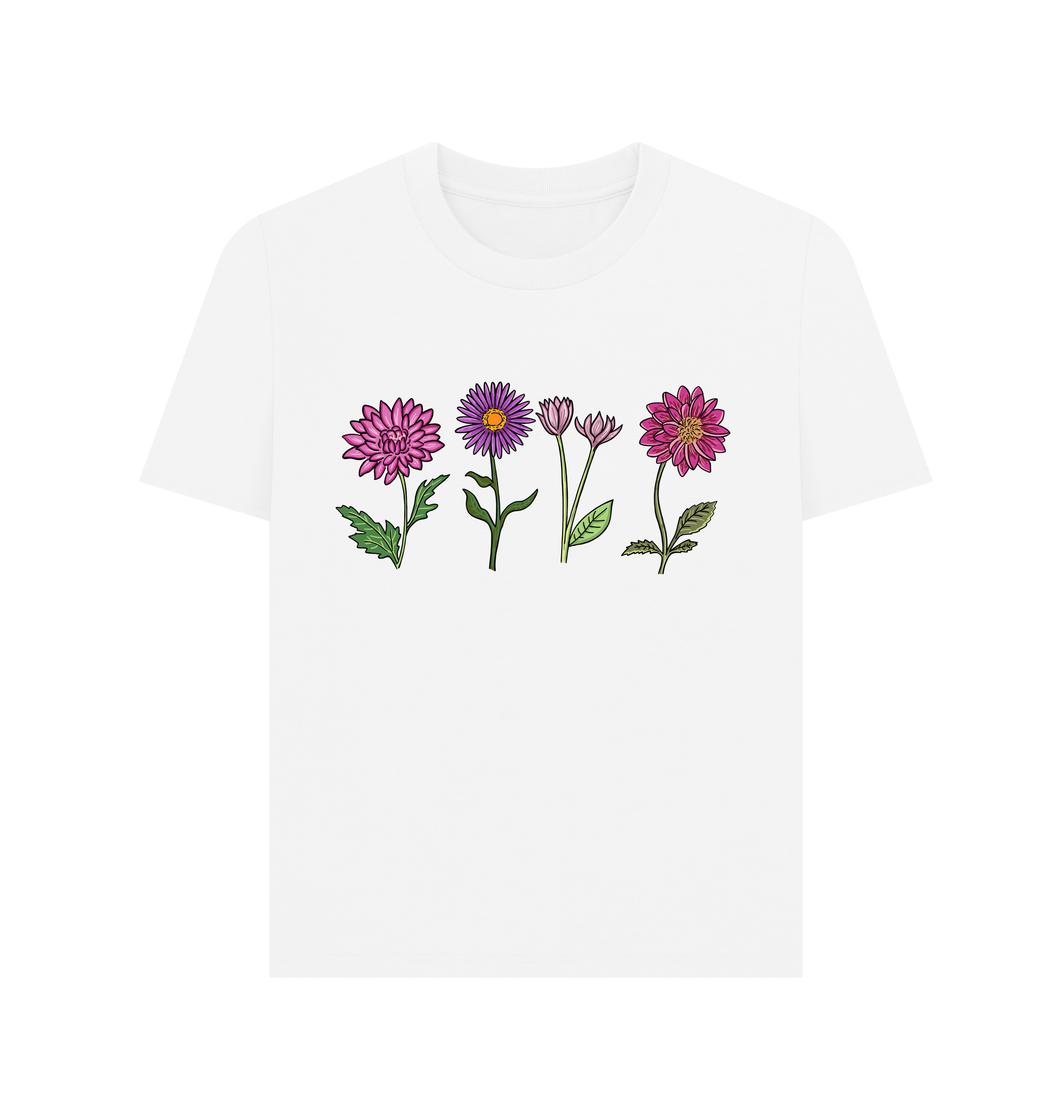 White Printed T-shirt Front