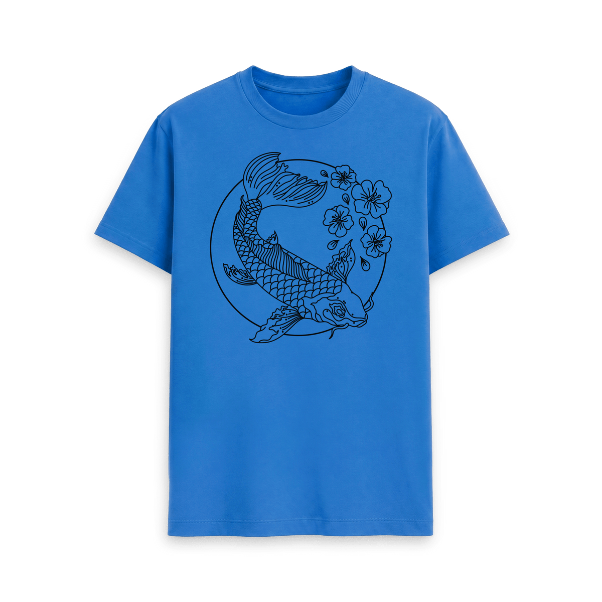 Bright Blue Printed T-shirt Front