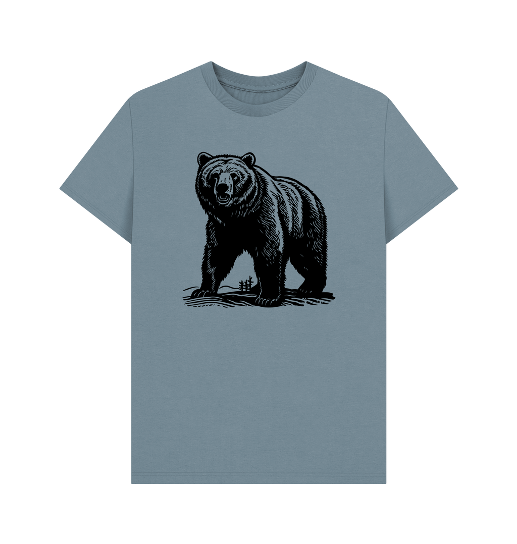 Stone Blue Printed T-shirt Front