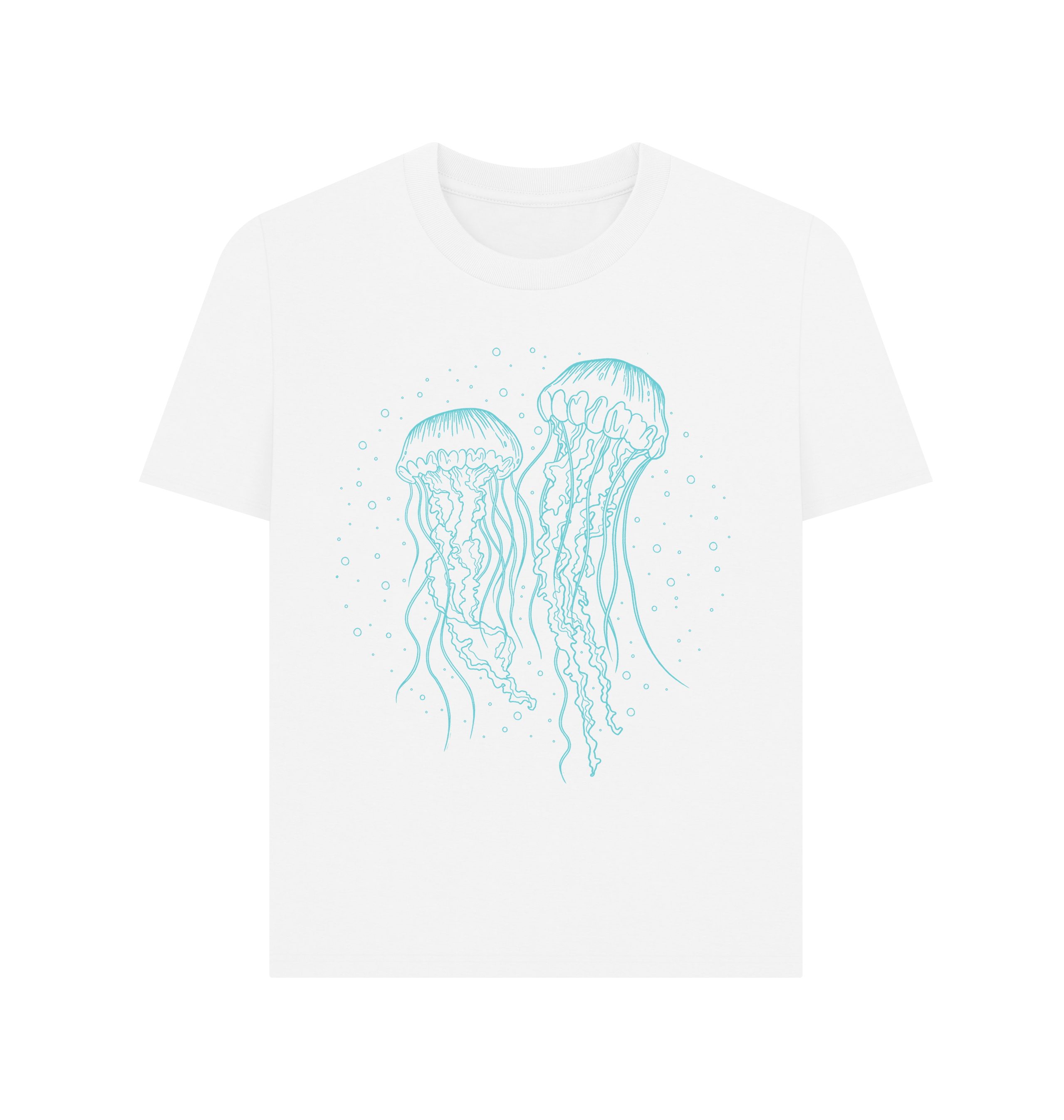 White Printed T-shirt Front