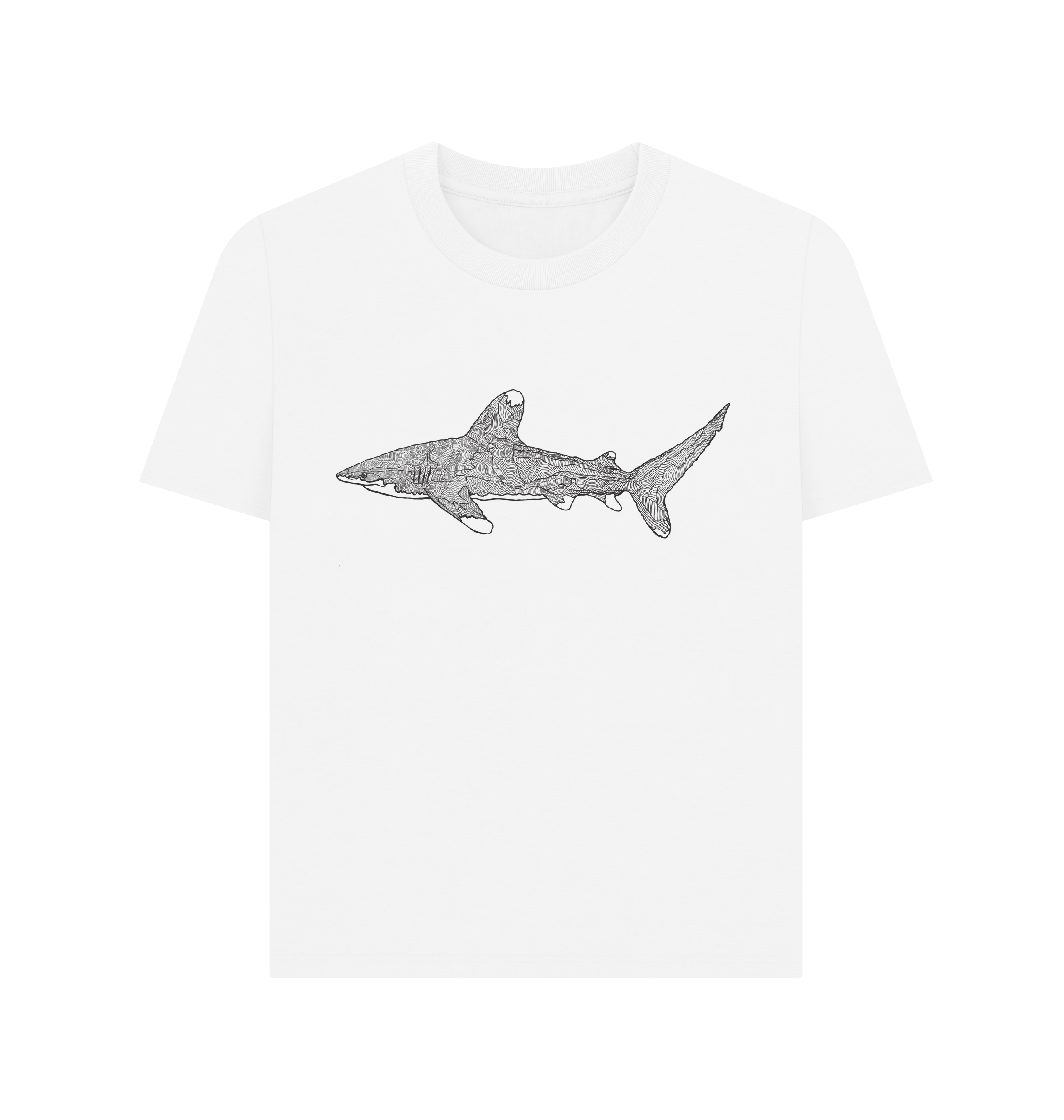 White Printed T-shirt Front
