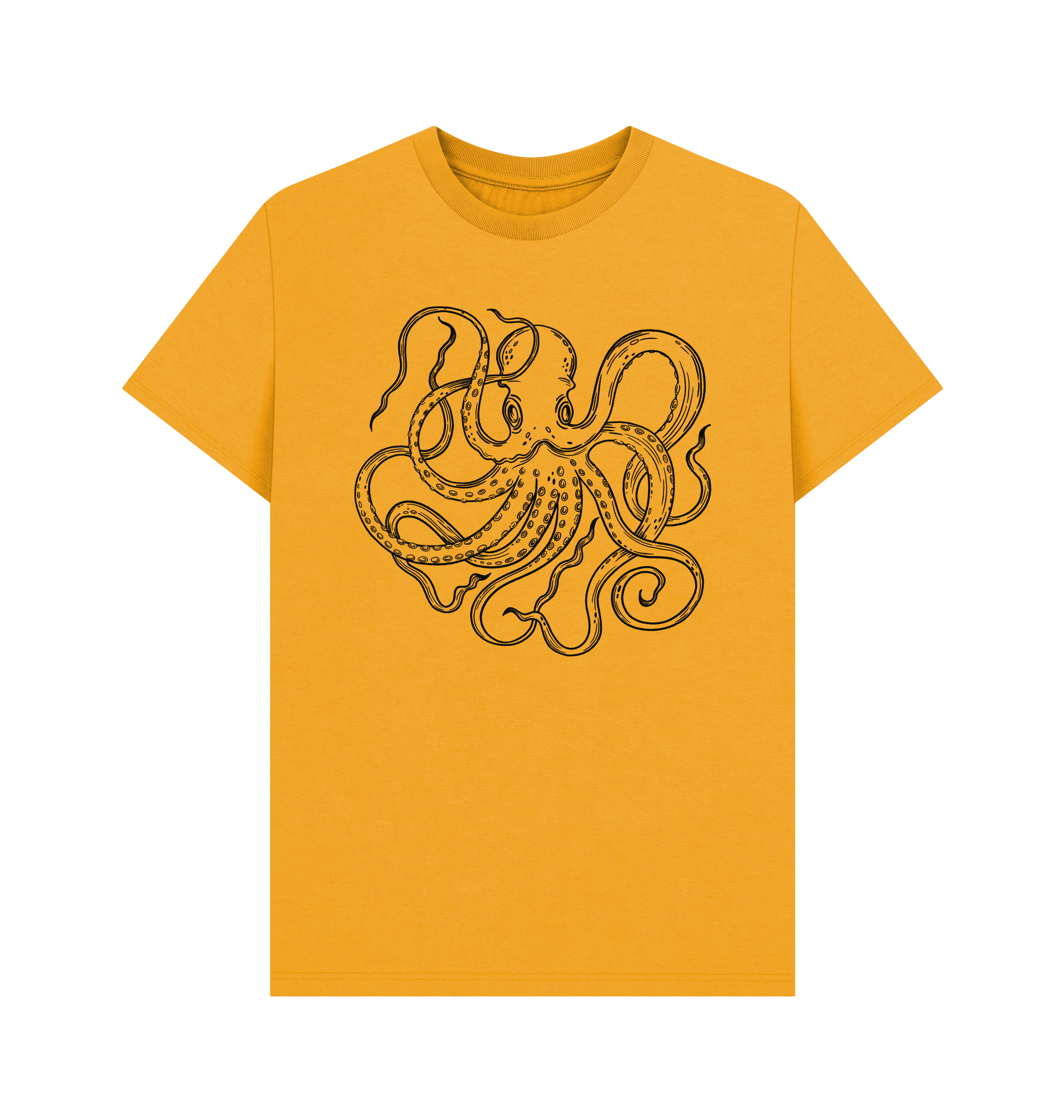 Mustard Printed T-shirt Front