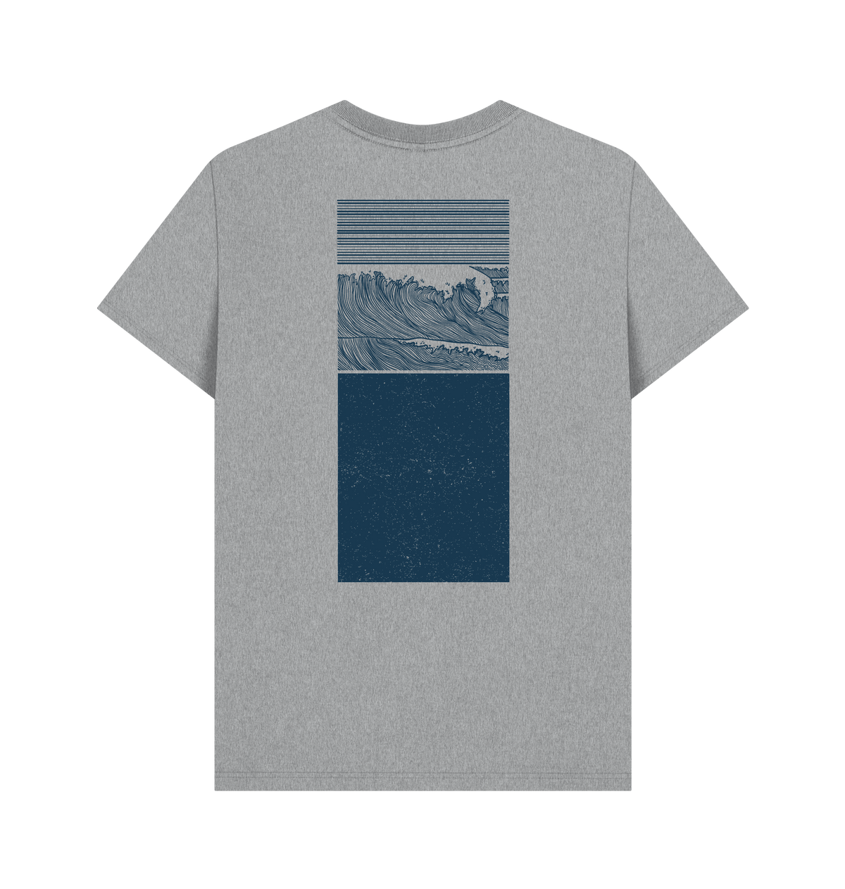 Ocean Wave Back Print | Organic Cotton Coastal Style