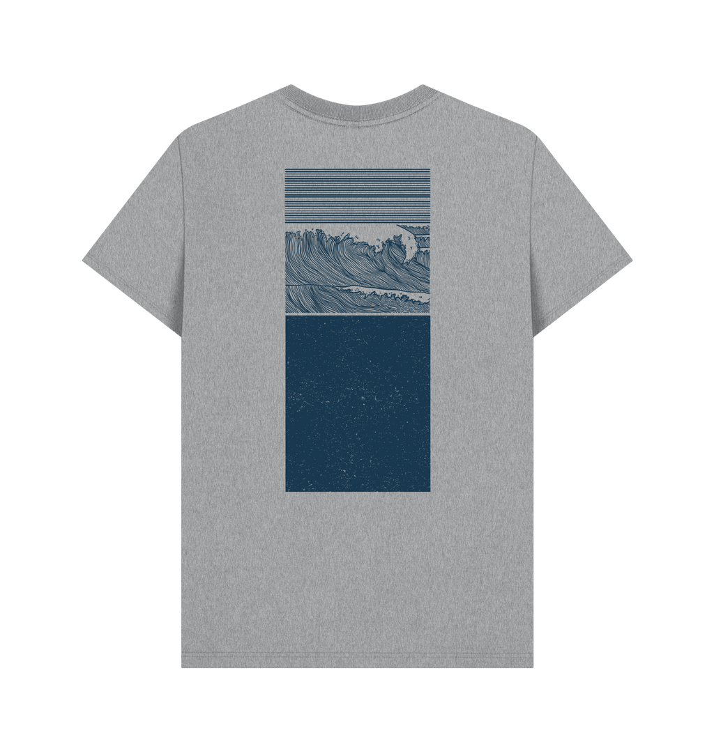 Athletic Grey Printed T-shirt Back