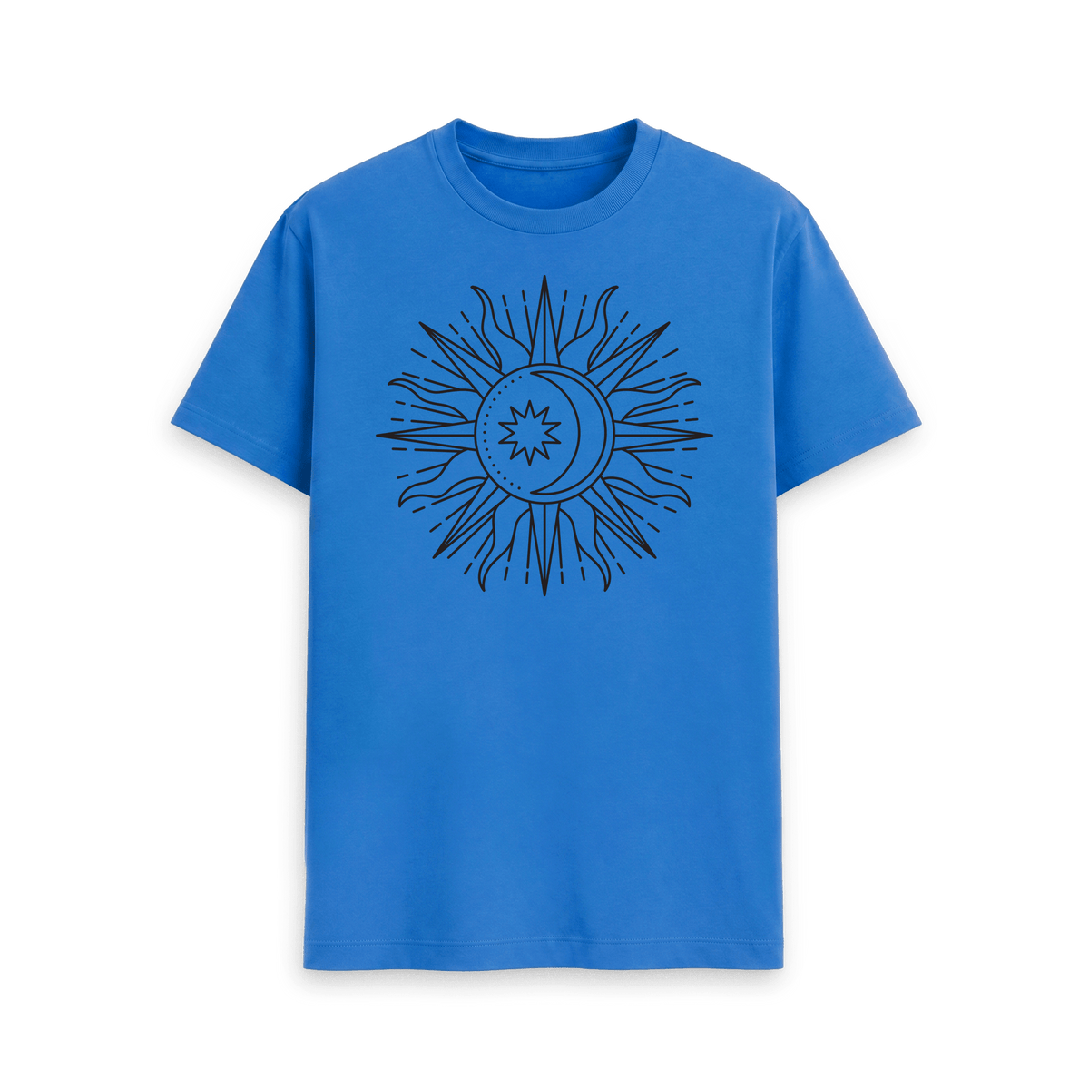 Bright Blue Printed T-shirt Front