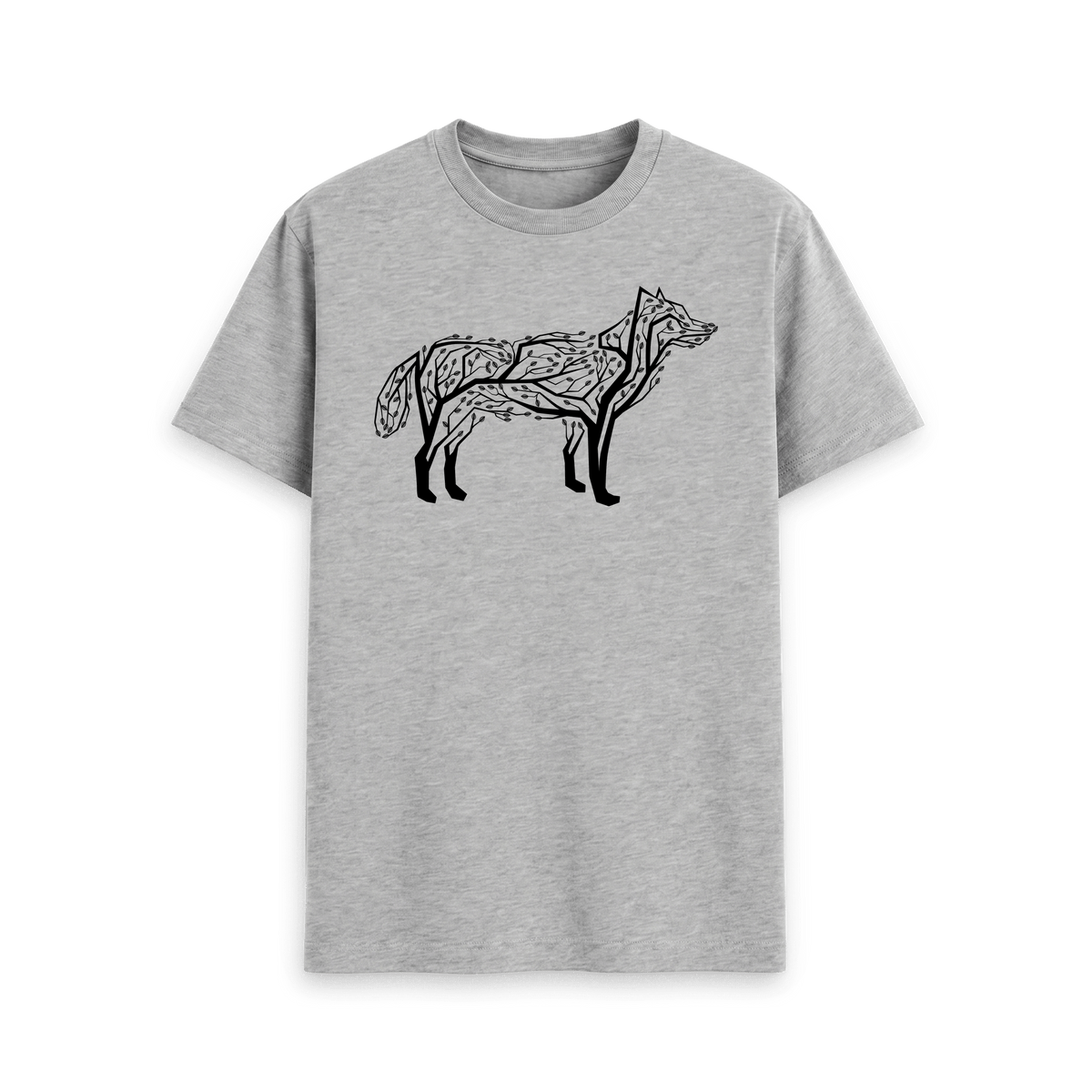 Athletic Grey Printed T-shirt Front