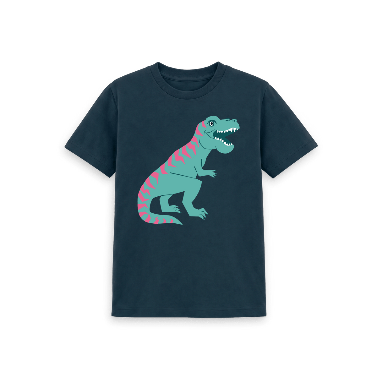Denim Blue Printed Kids T-Shirt Front