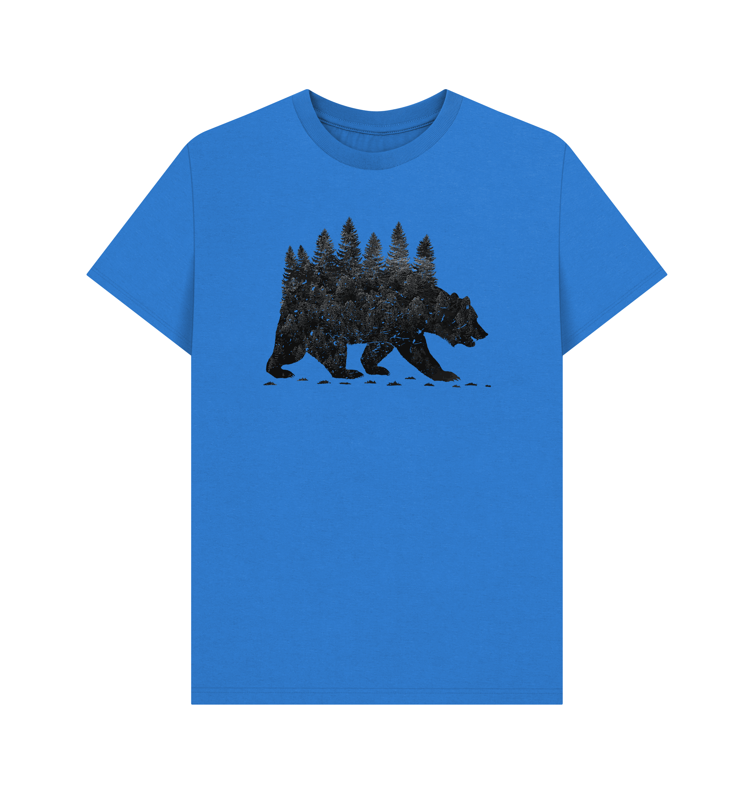 Bright Blue Printed T-shirt Front