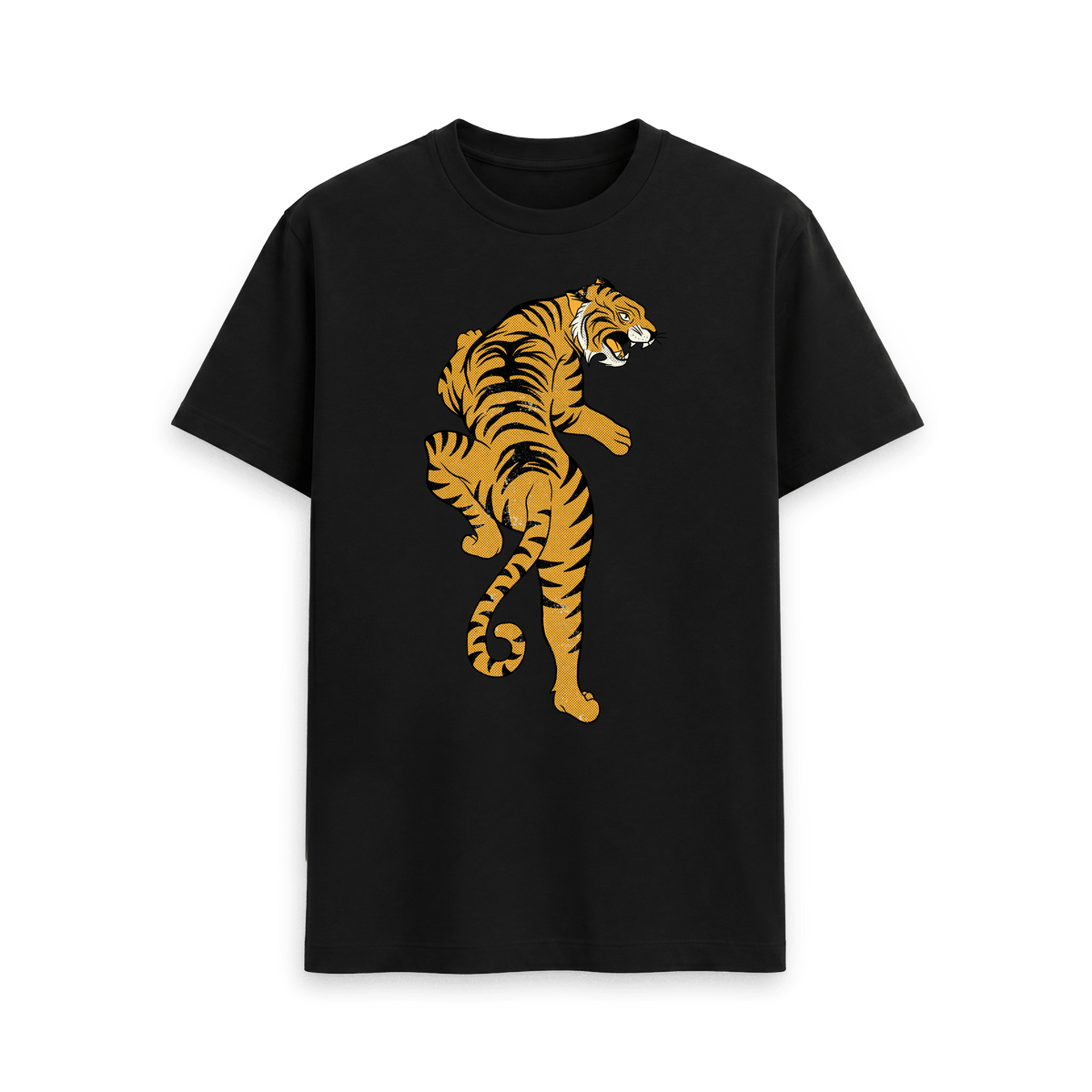 Black Printed T-shirt Front