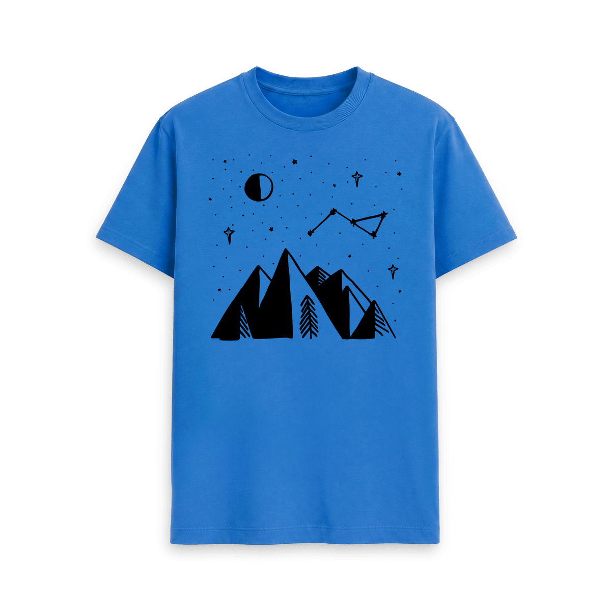 Bright Blue Printed T-shirt Front