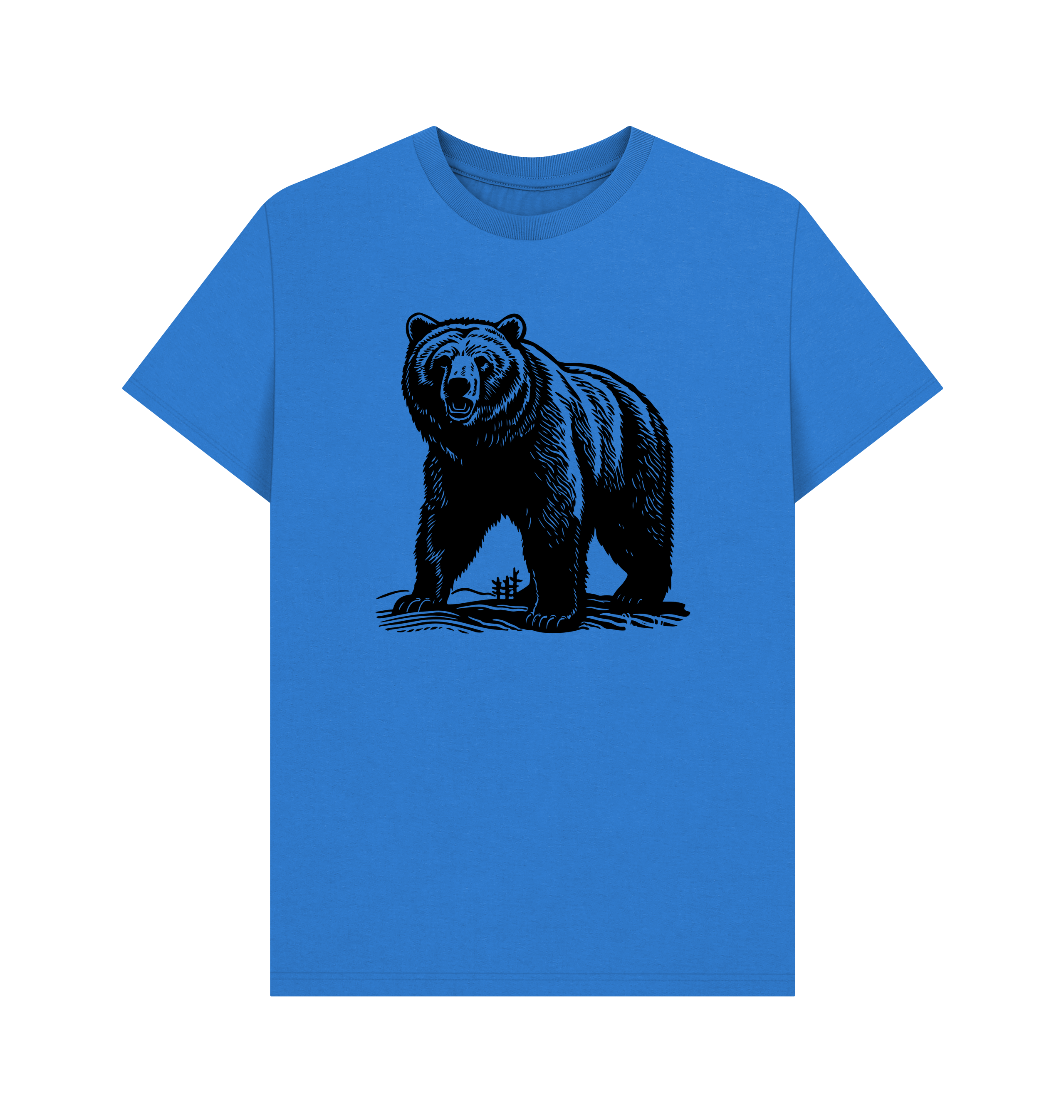 Bright Blue Printed T-shirt Front