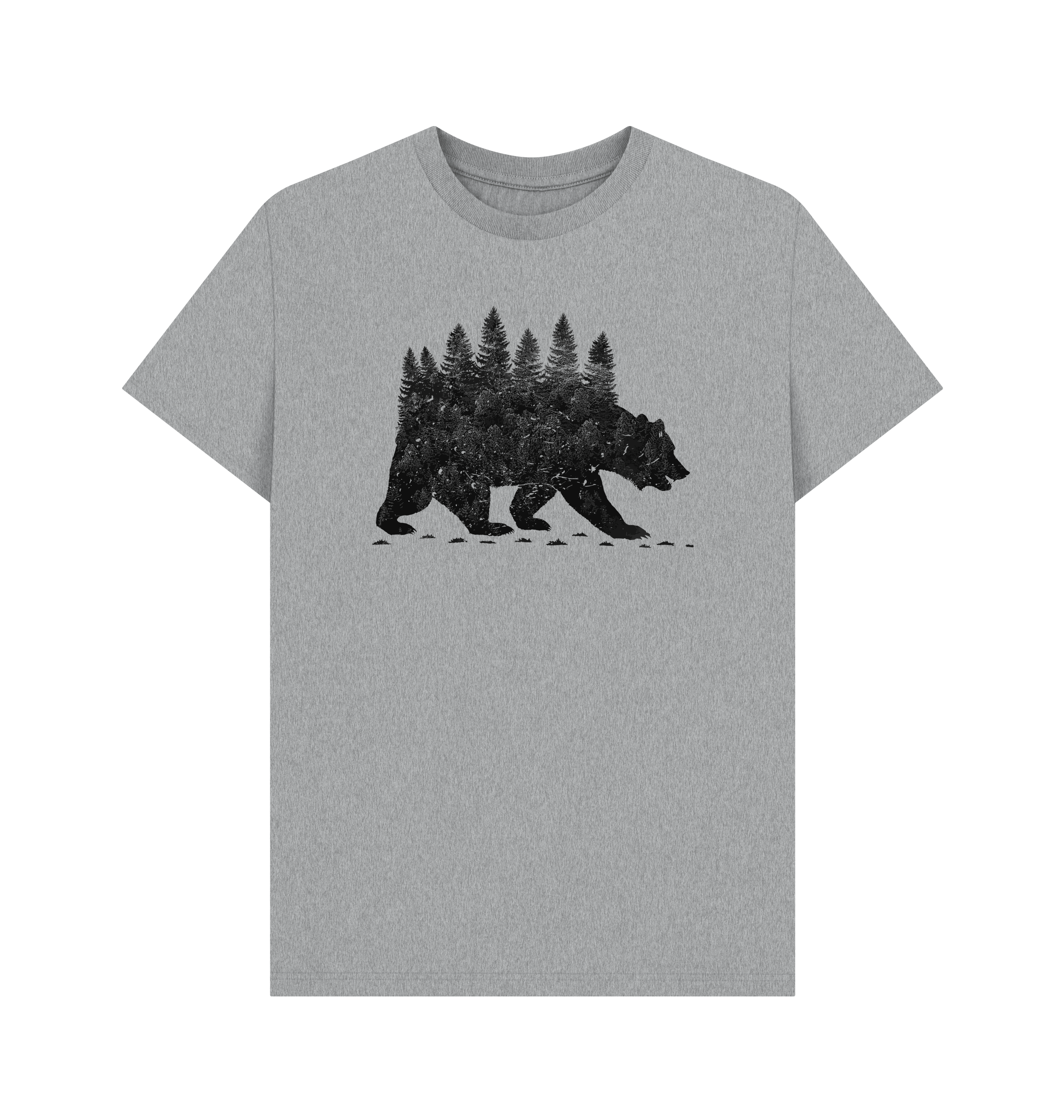 Athletic Grey Printed T-shirt Front