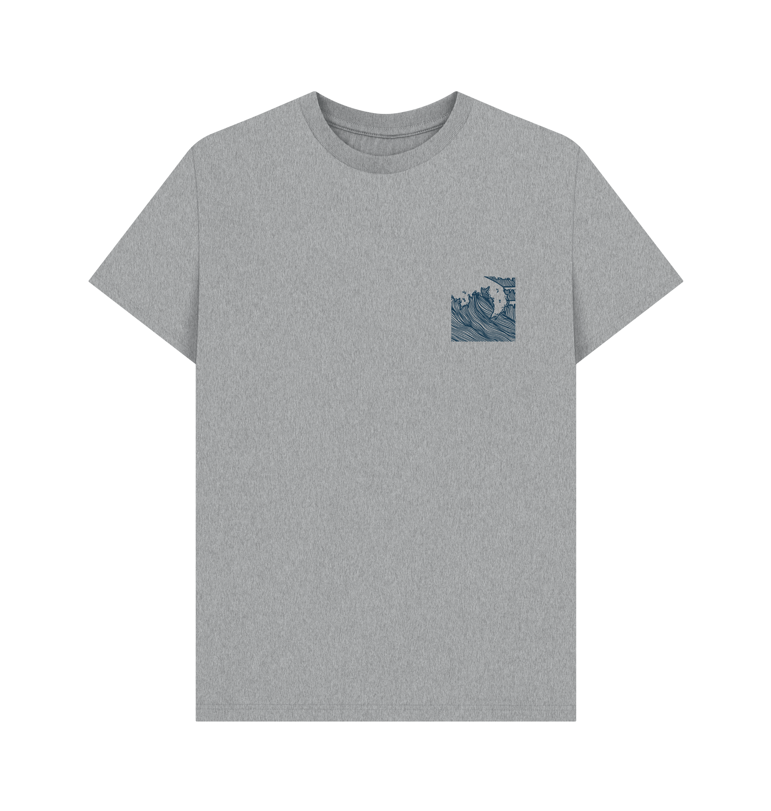 Athletic Grey Printed T-shirt Front
