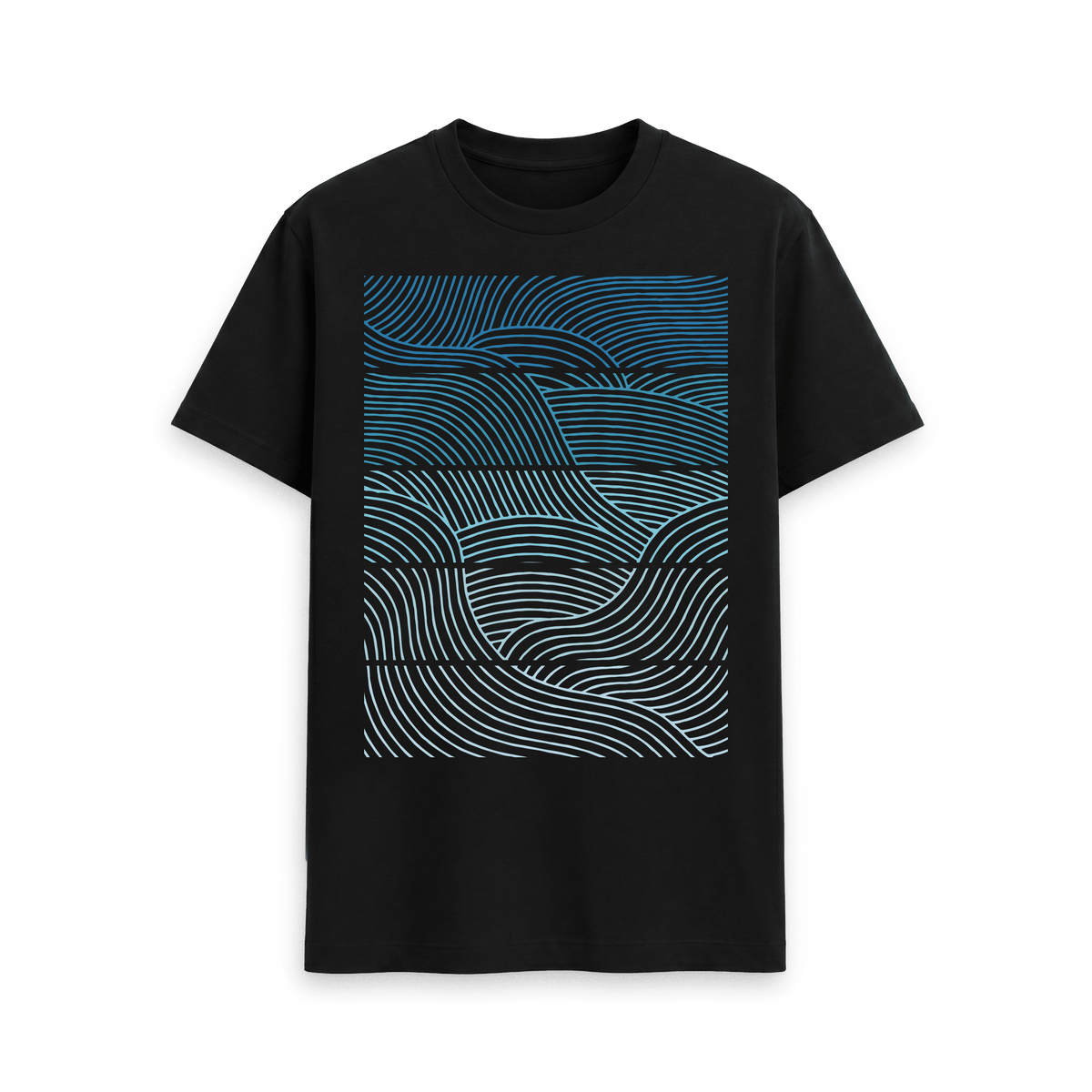 Black Printed T-shirt Front