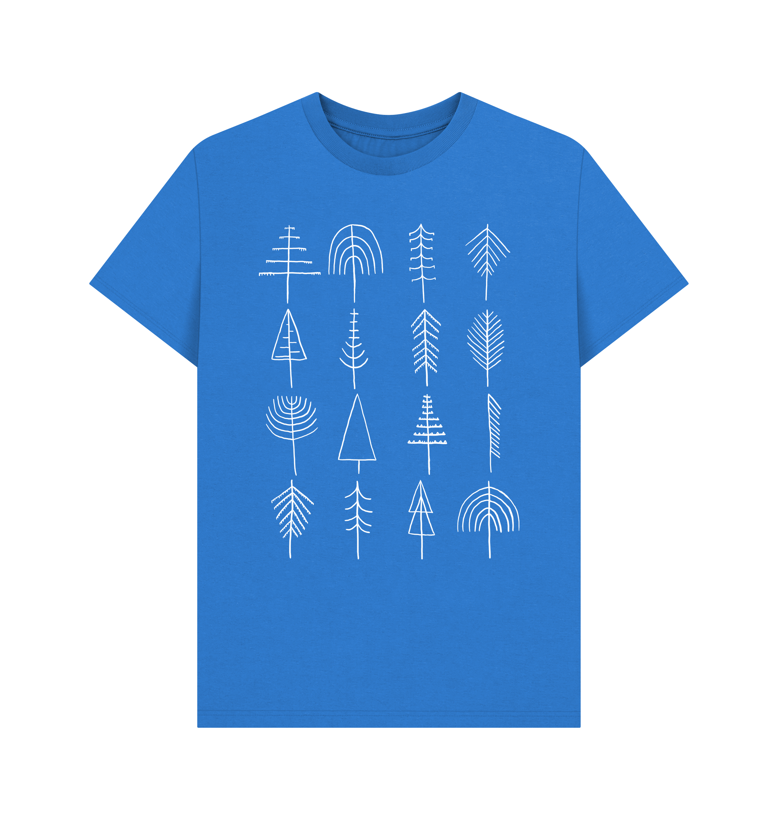 Bright Blue Printed T-shirt Front