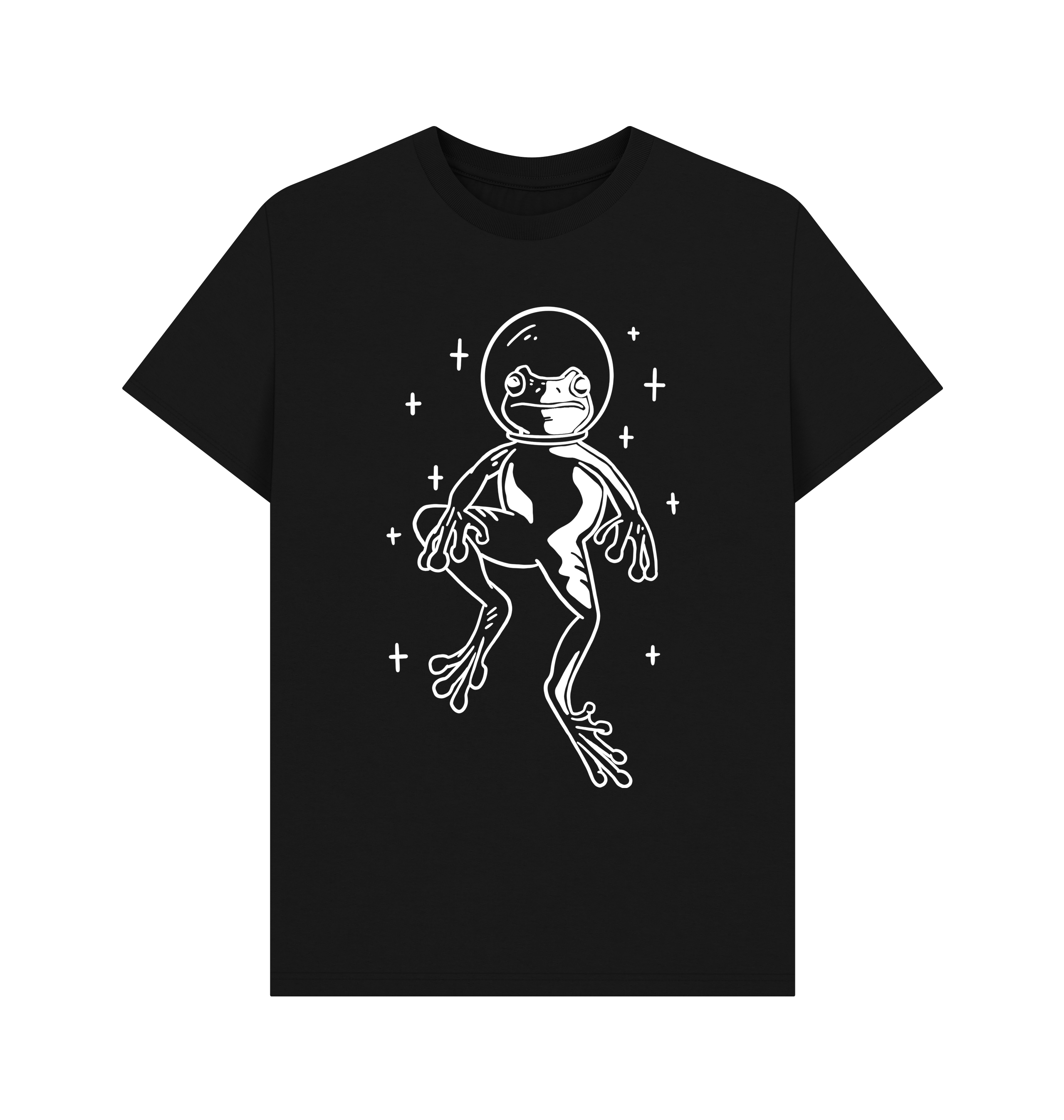 Black Printed T-shirt Front