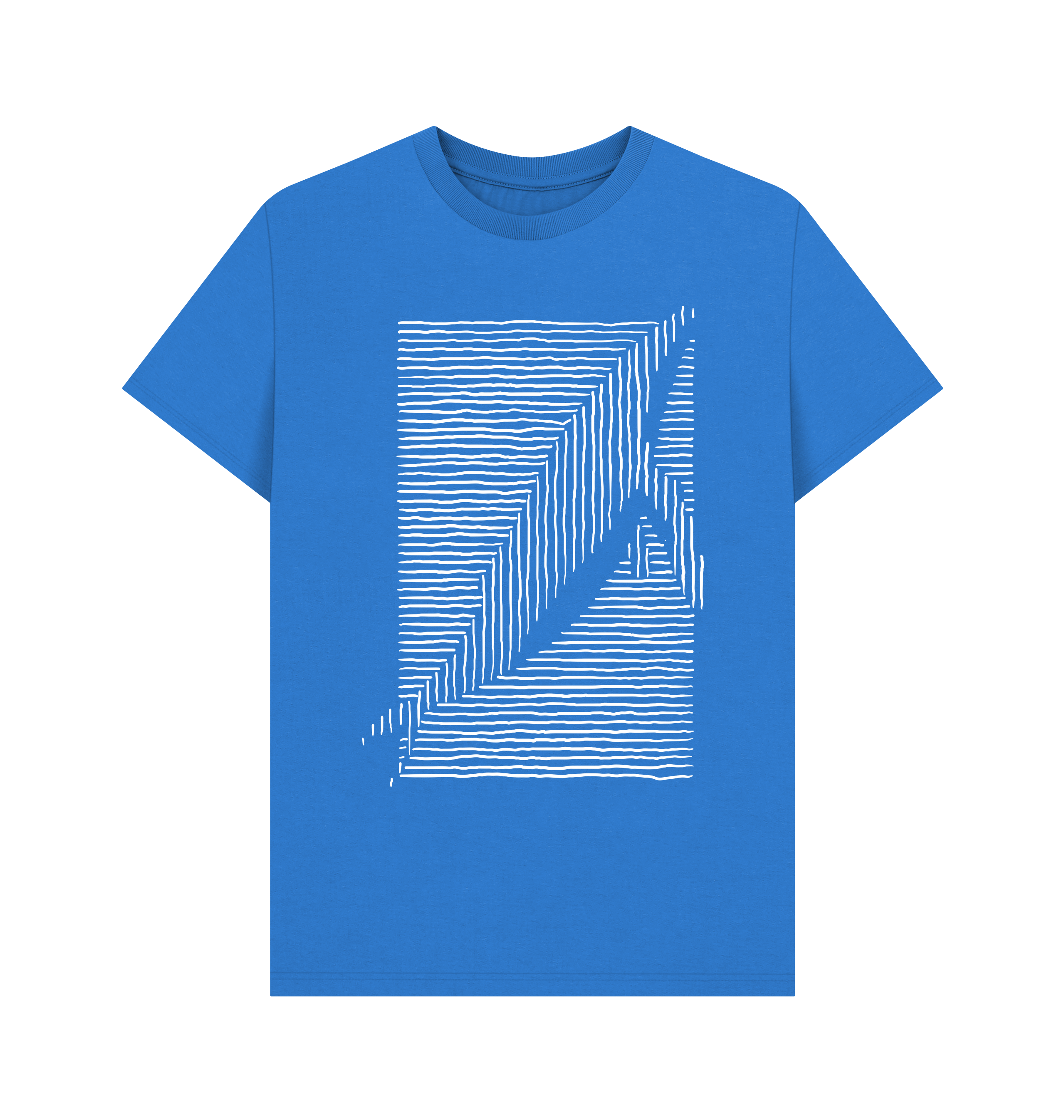 Bright Blue Printed T-shirt Front