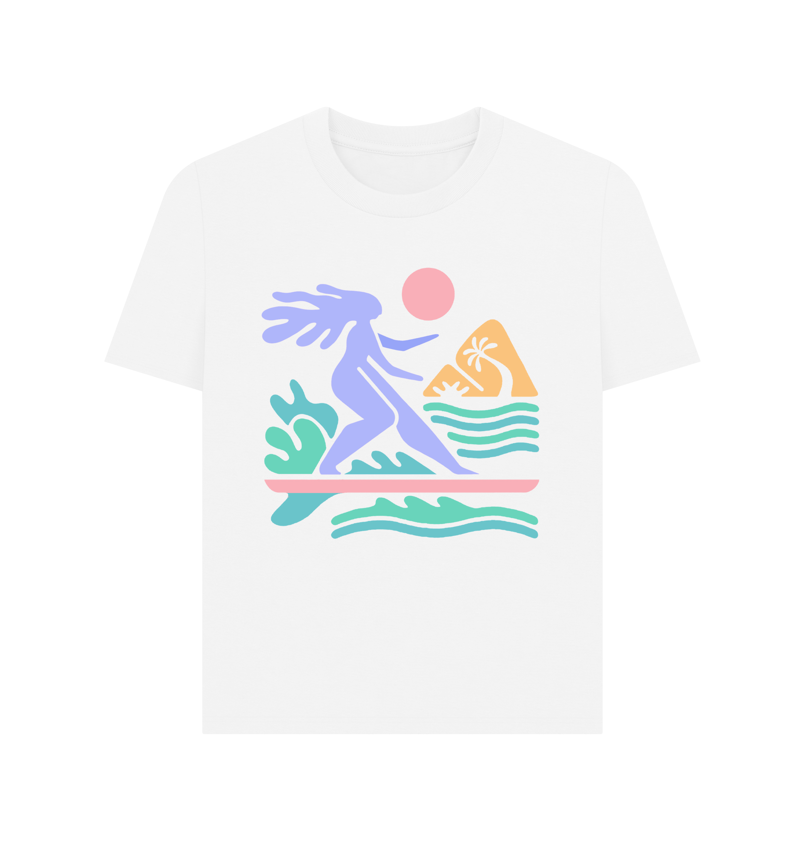 White Printed T-shirt Front