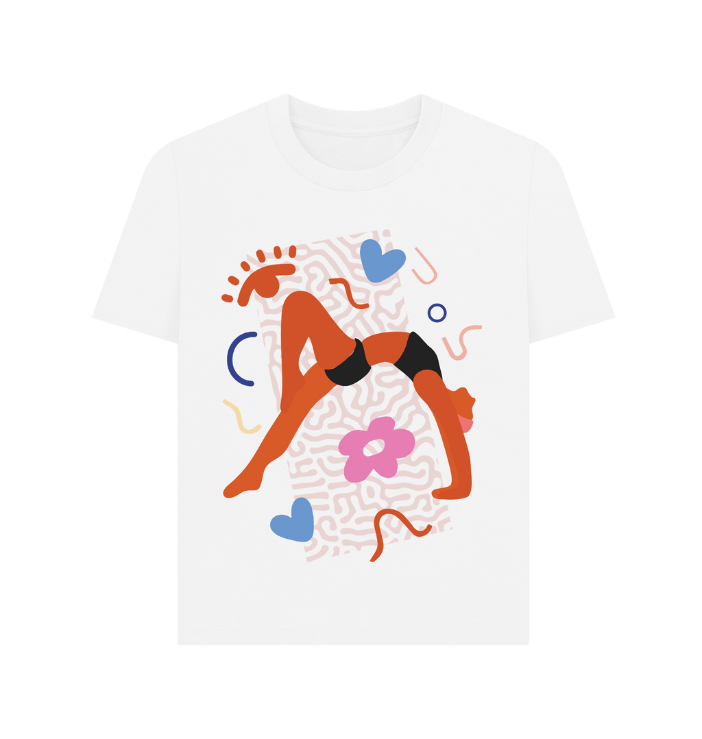 White Printed T-shirt Front