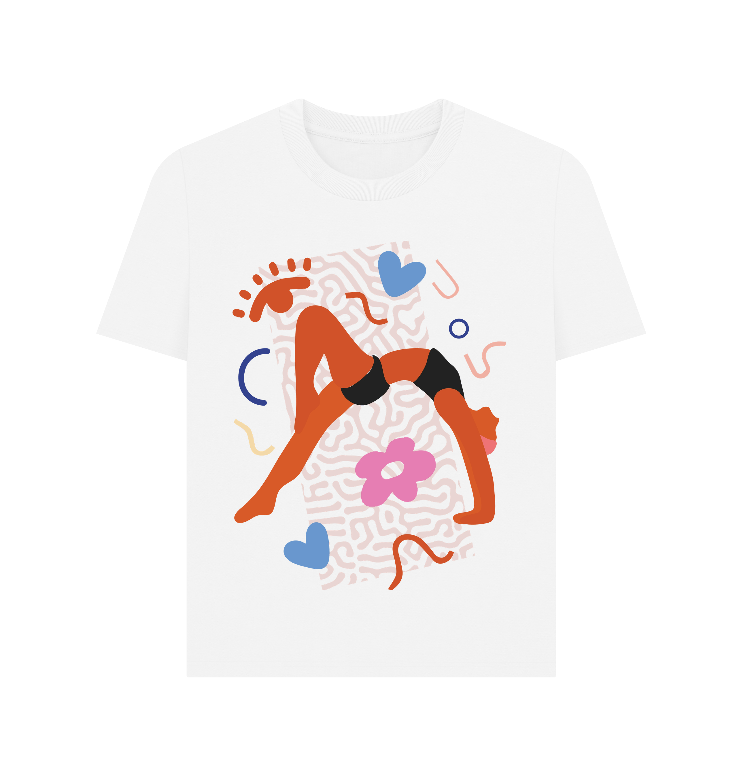 White Printed T-shirt Front