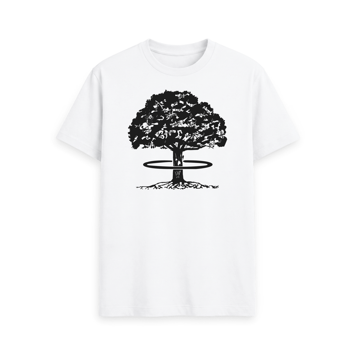 White Printed T-shirt Front