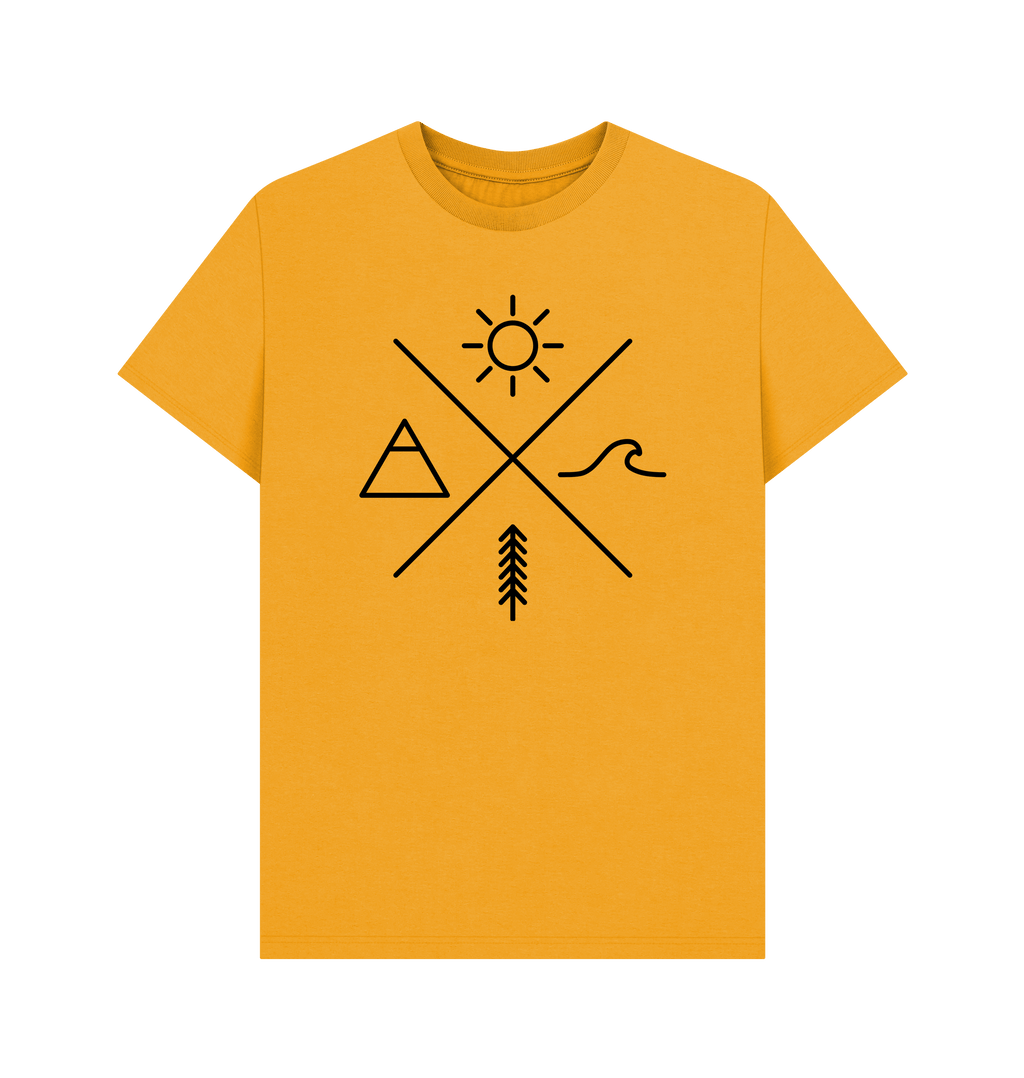 Mustard Printed T-shirt Front