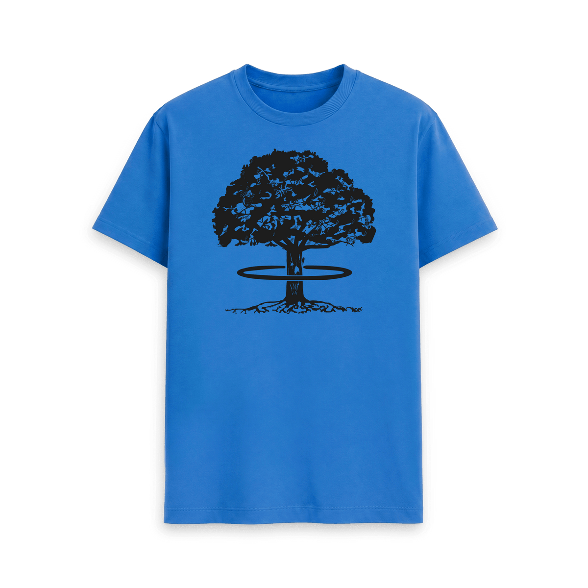Bright Blue Printed T-shirt Front