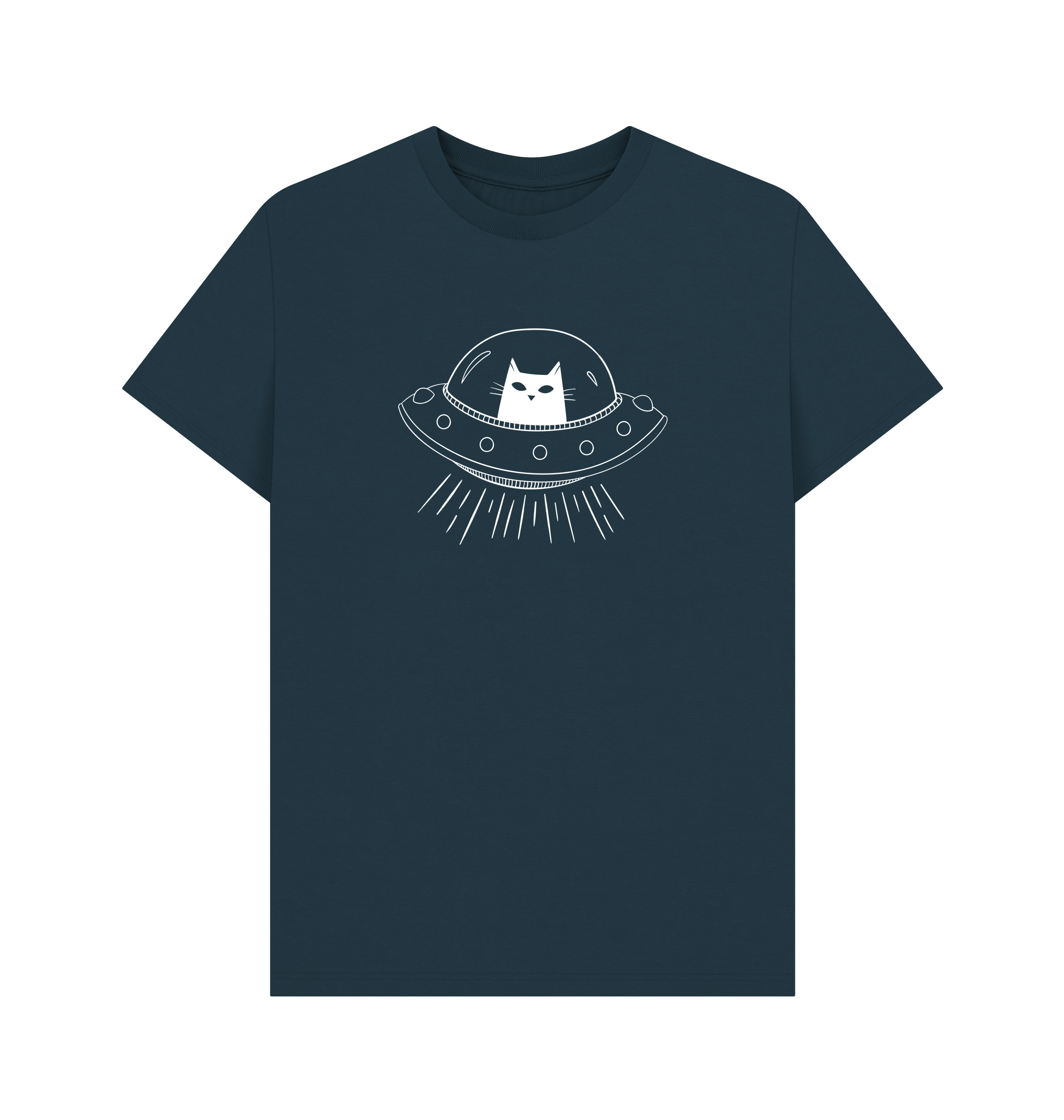 Denim Blue Printed T-shirt Front
