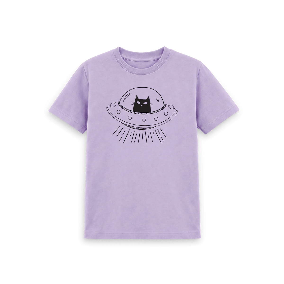 Soft Lilac Printed Kids T-Shirt Front