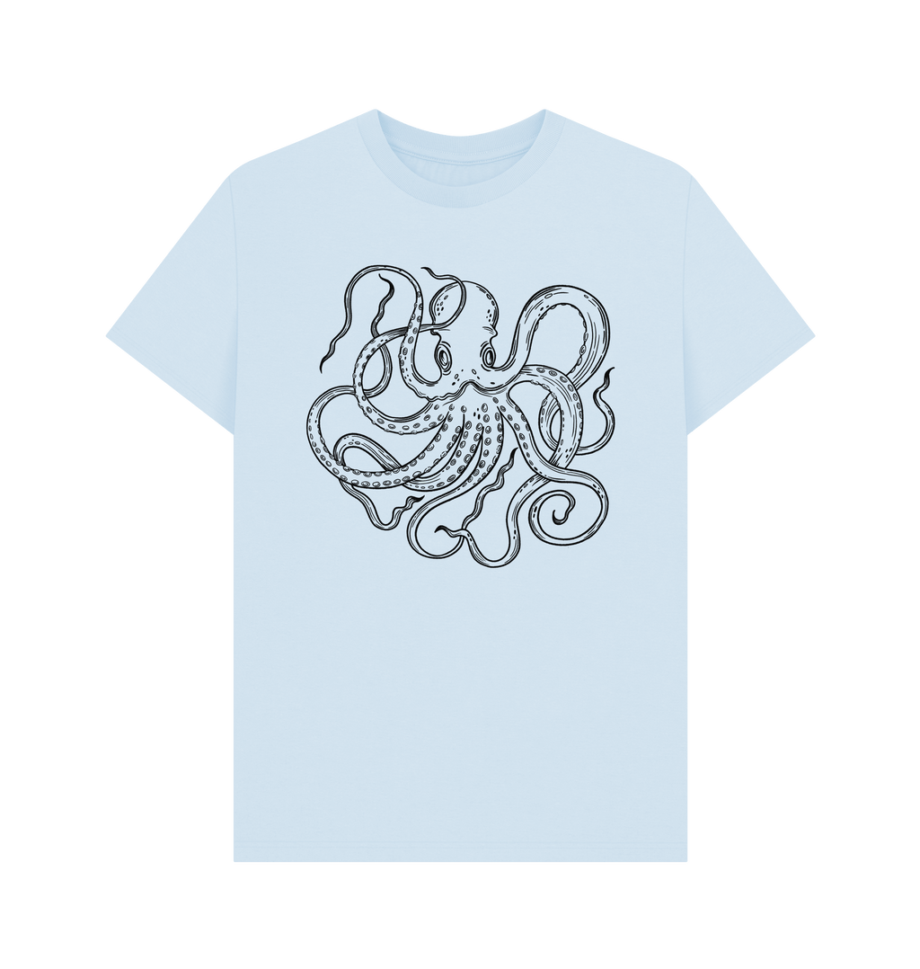 Sky Blue Printed T-shirt Front