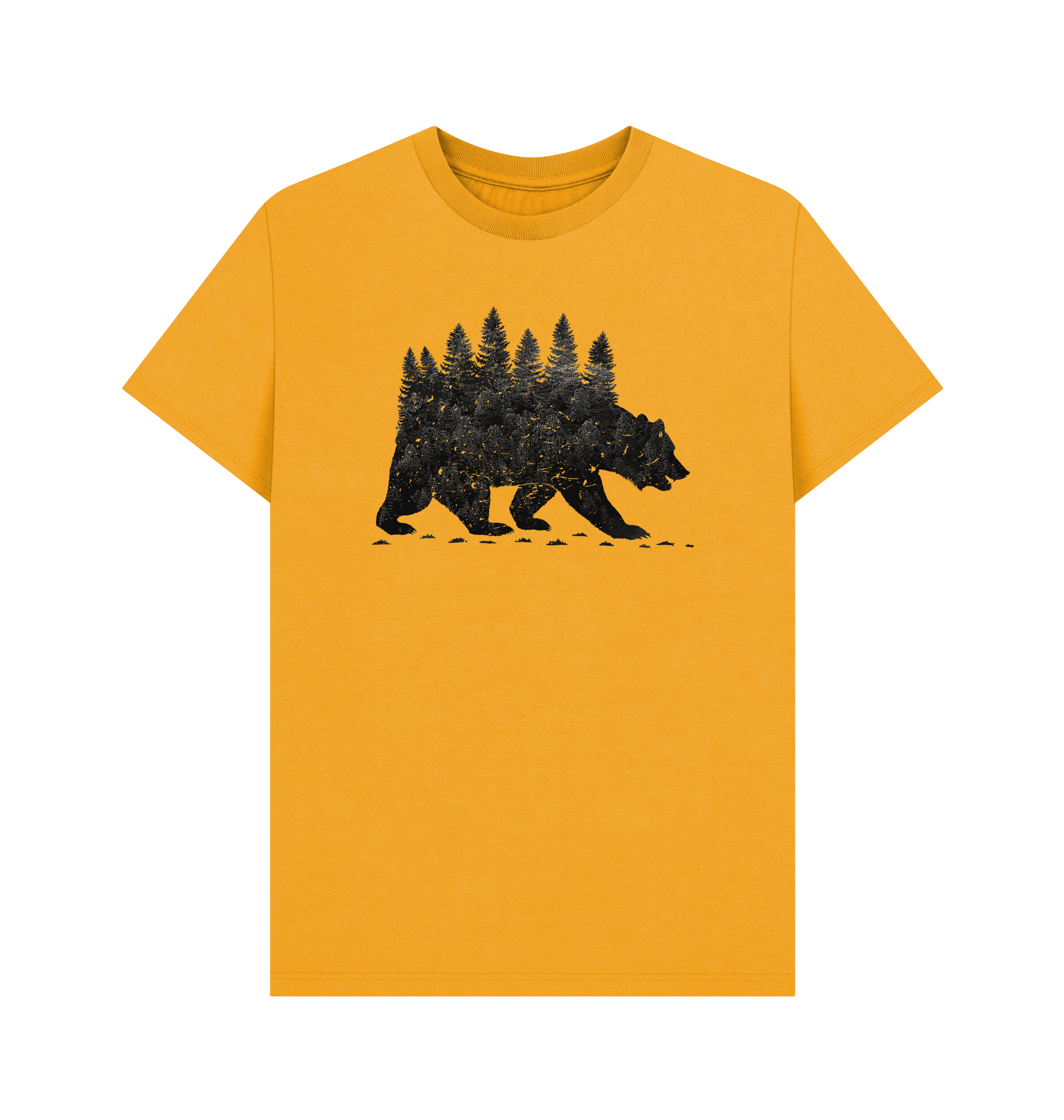 Mustard Printed T-shirt Front