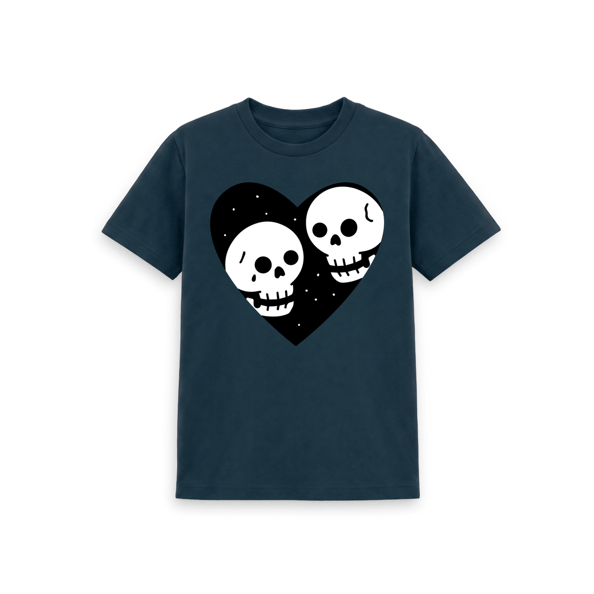 Denim Blue Printed Kids T-Shirt Front
