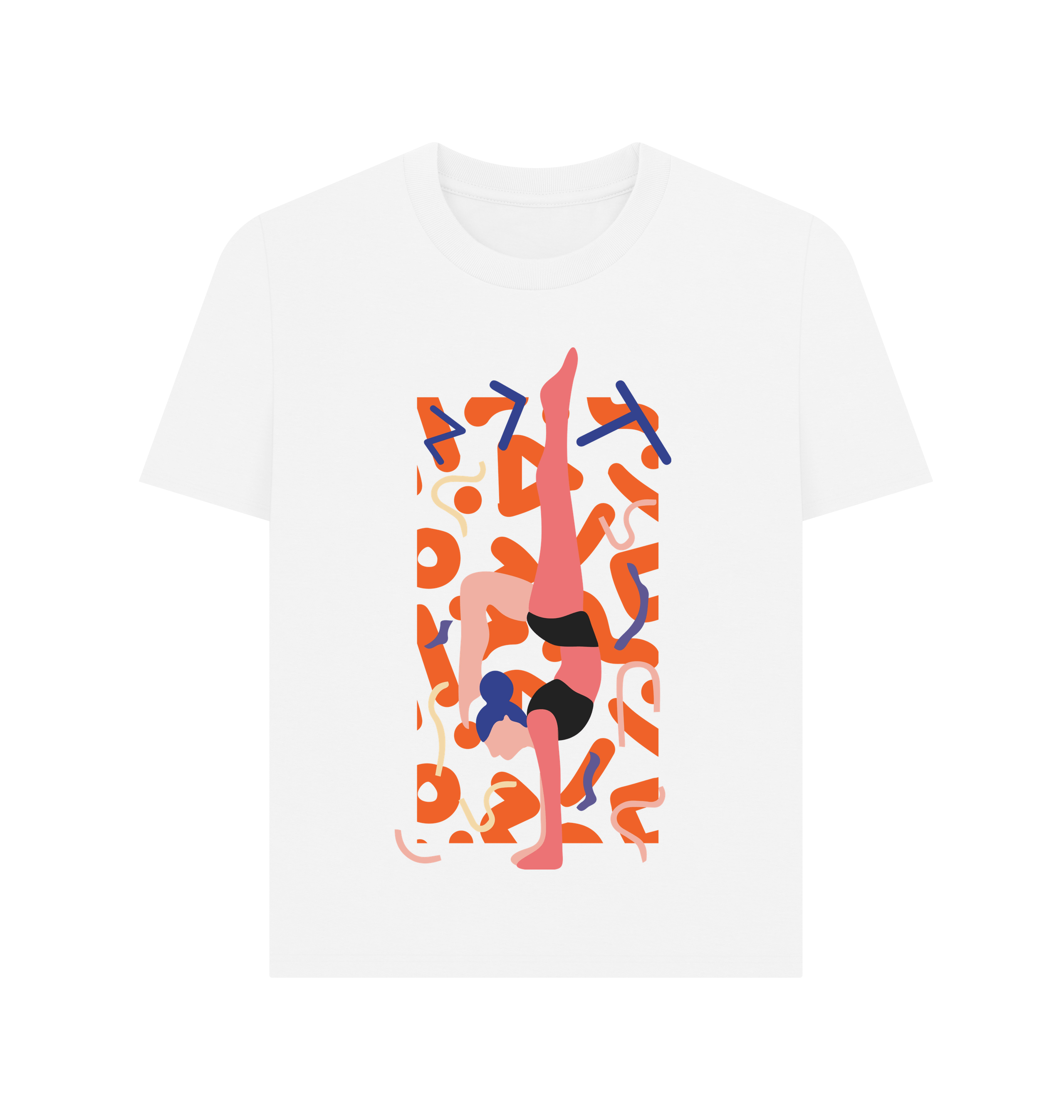 White Printed T-shirt Front