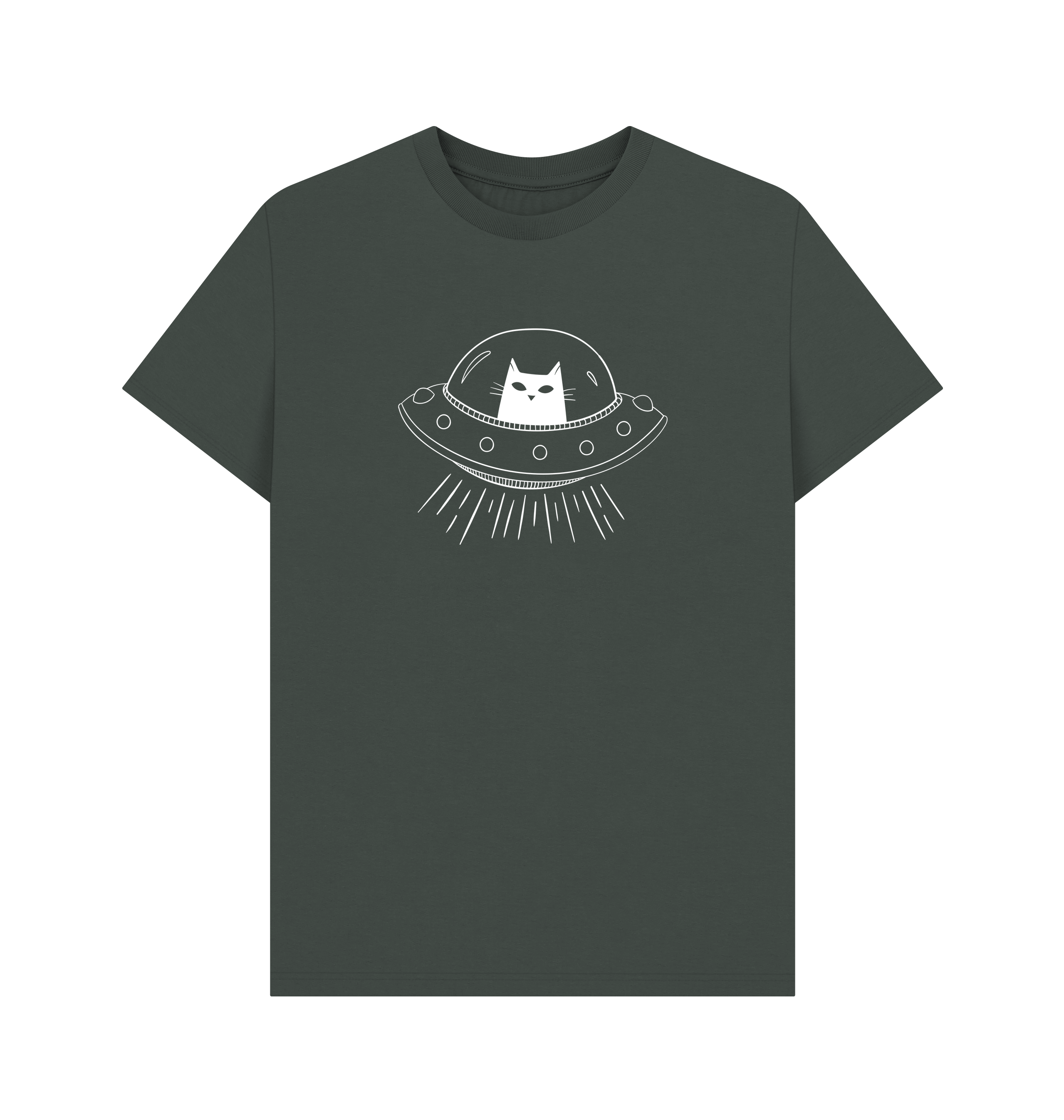 Dark Grey Printed T-shirt Front