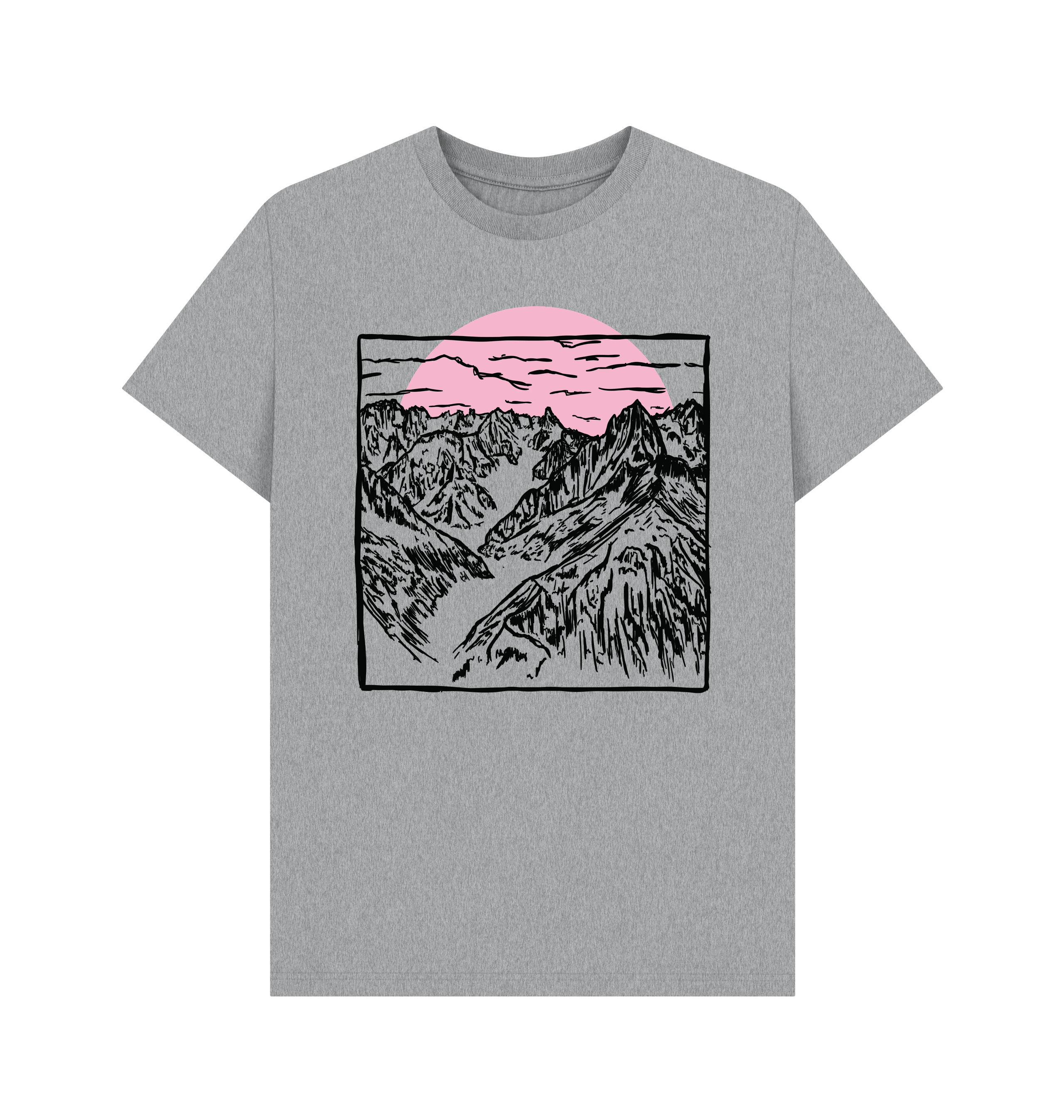 Athletic Grey Printed T-shirt Front