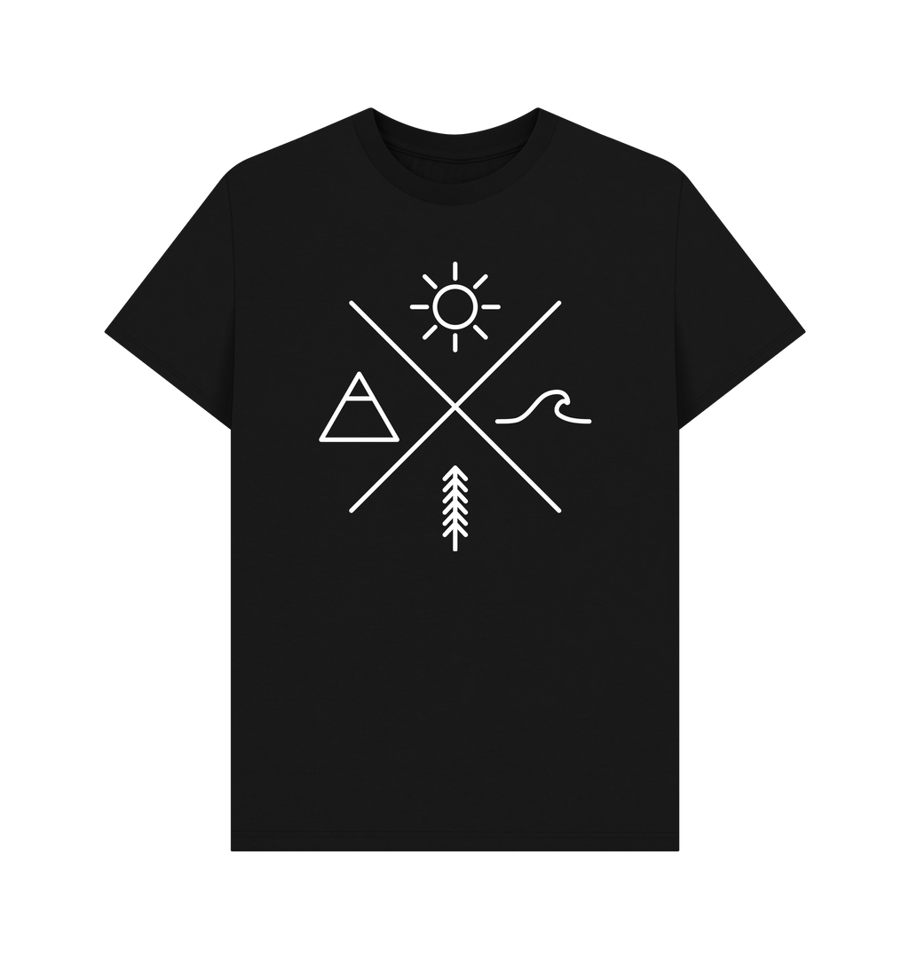 Black Printed T-shirt Front