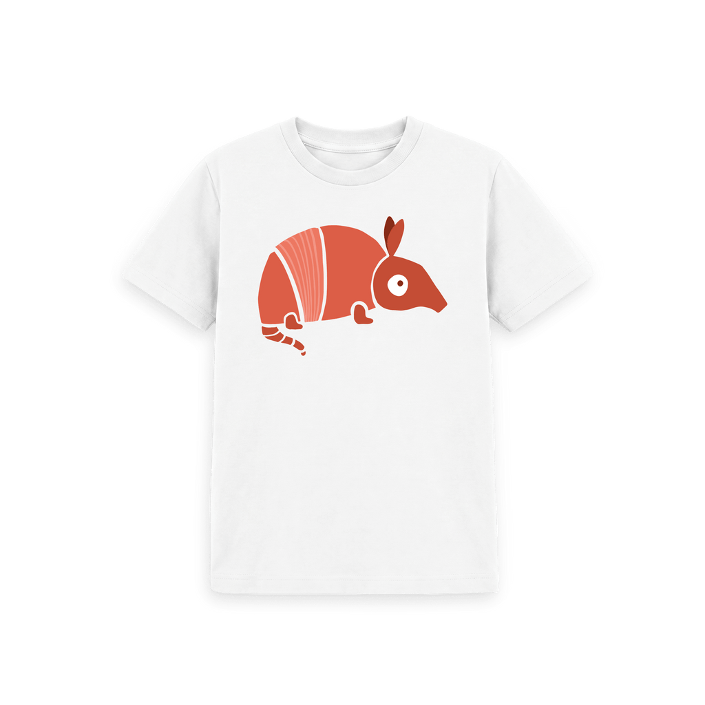 White Printed Kids T-Shirt Front