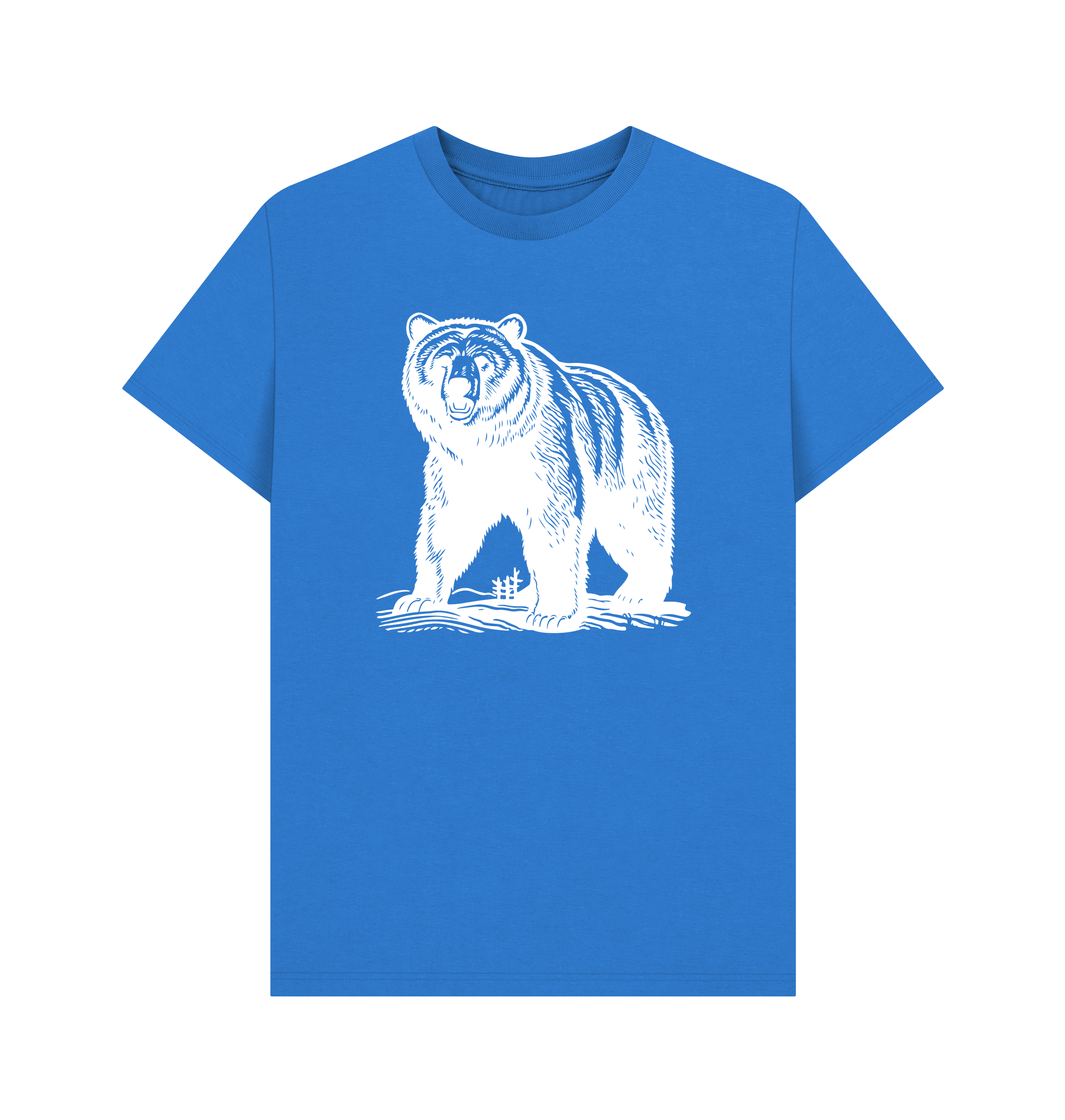 Bright Blue Printed T-shirt Front