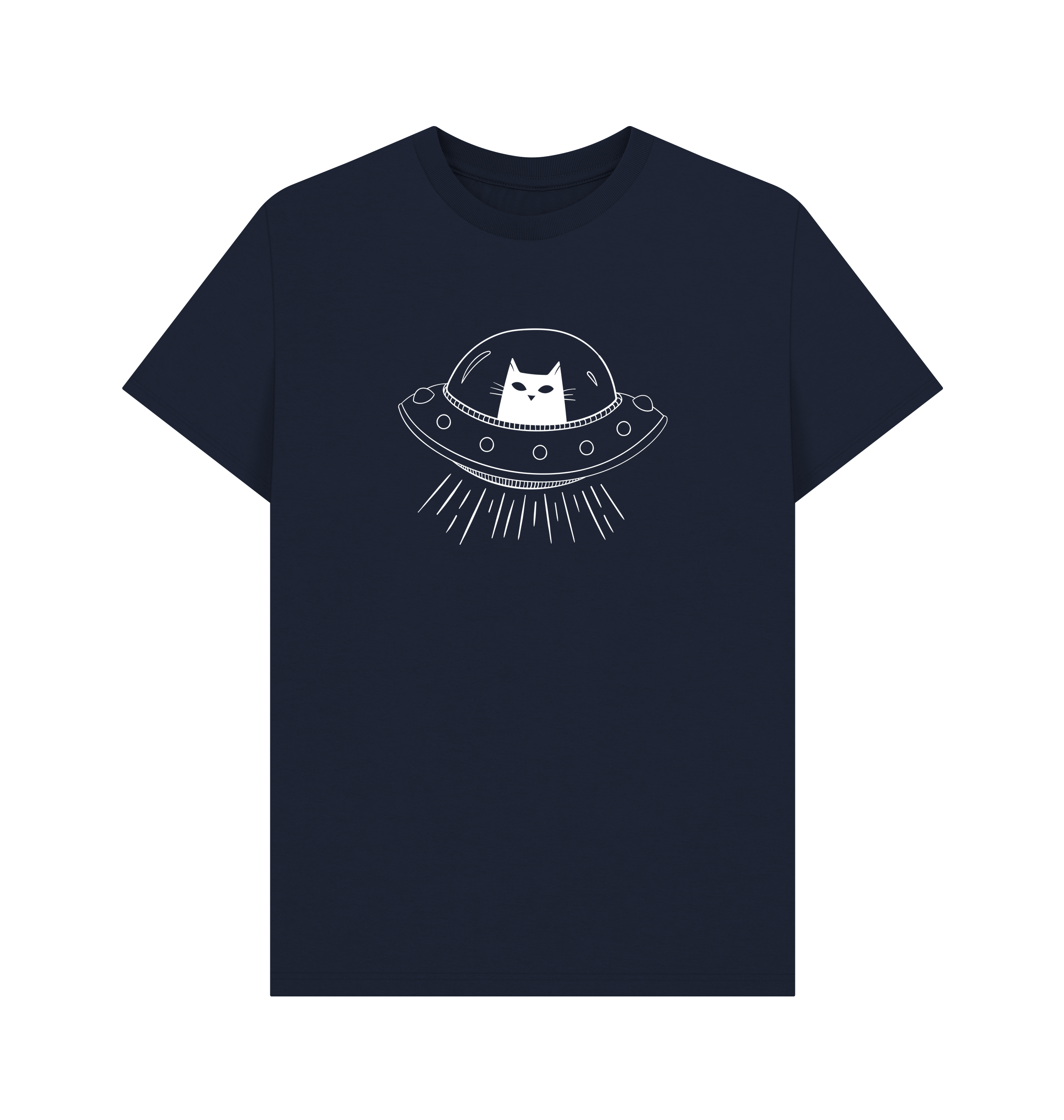 Navy Blue Printed T-shirt Front