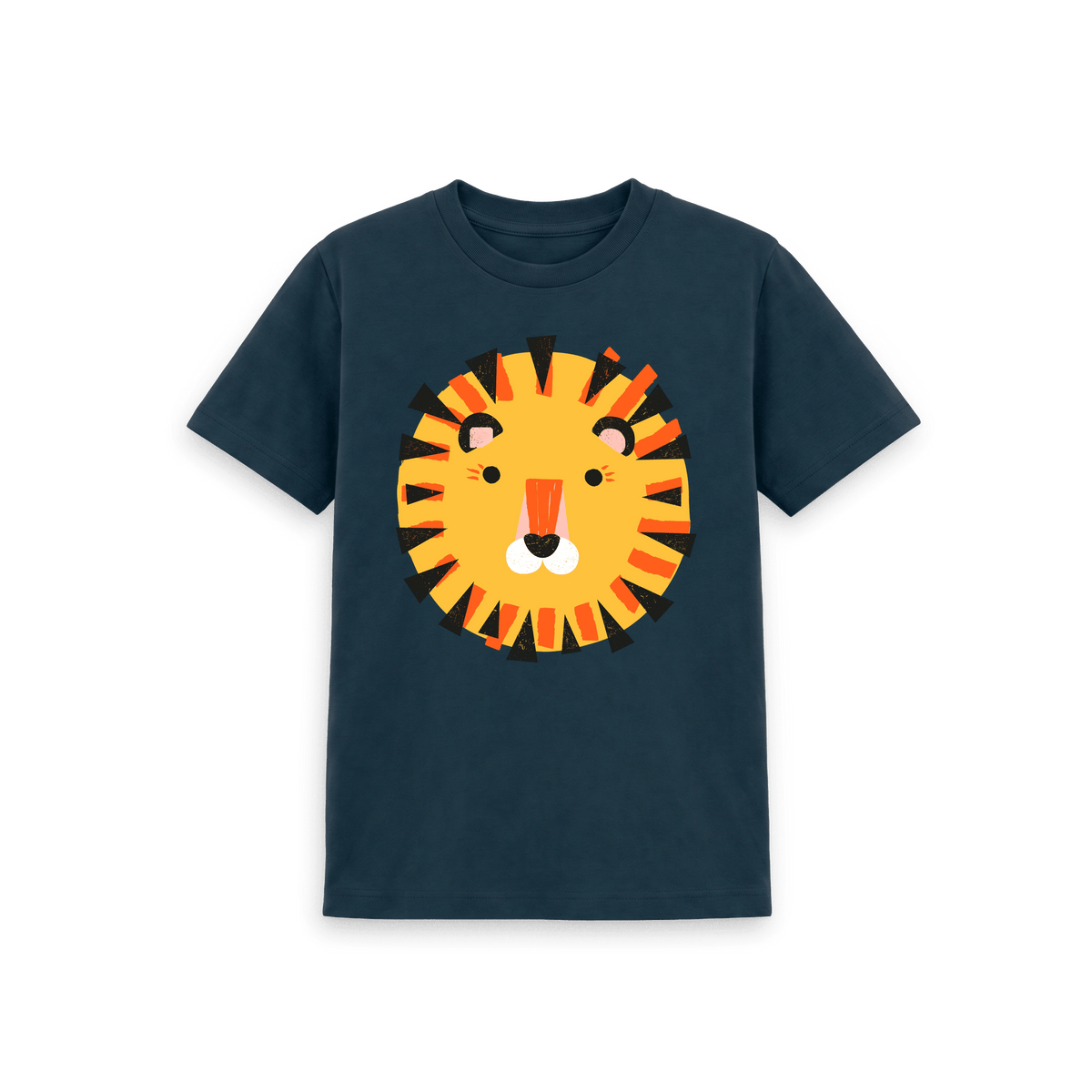 Denim Blue Printed Kids T-Shirt Front