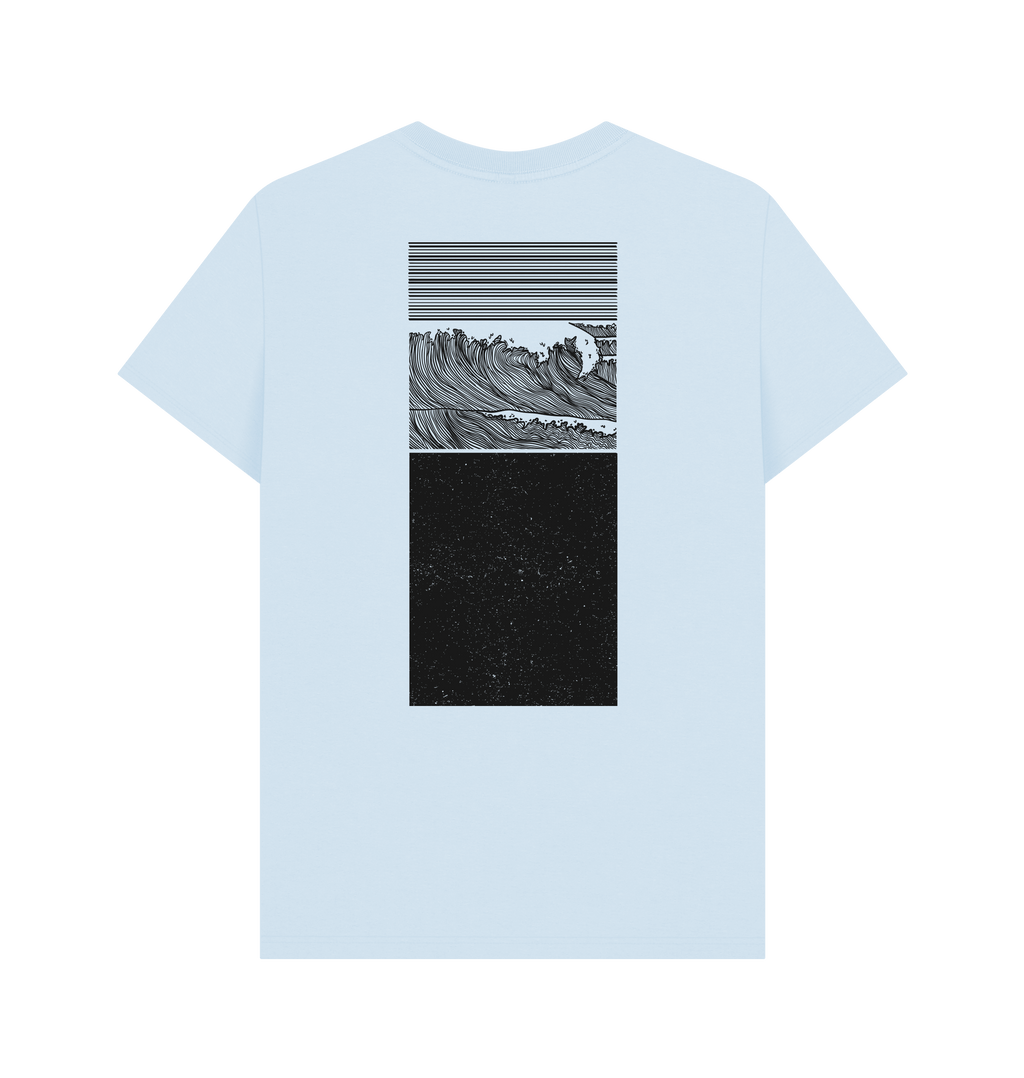 Sky Blue Printed T-shirt Back